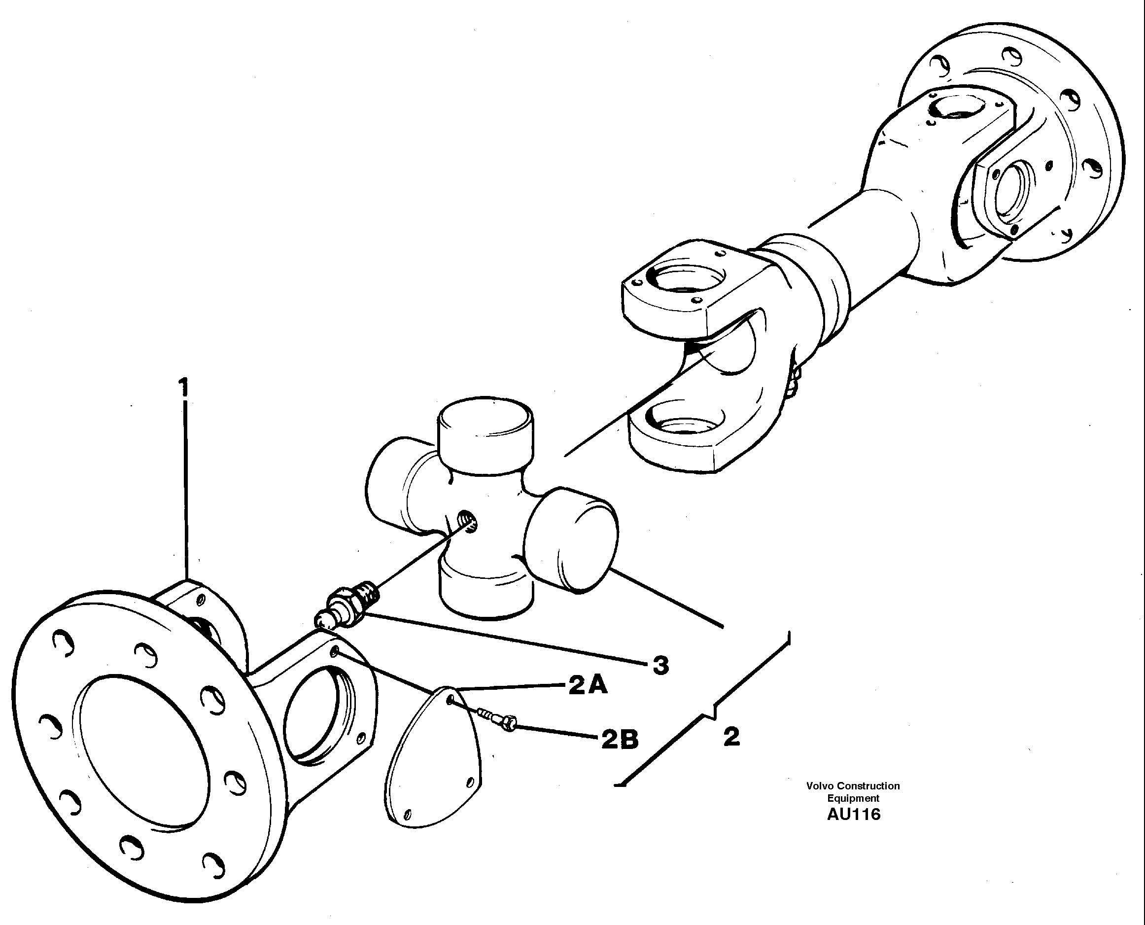 Propeller shaft — volvo parts diagram