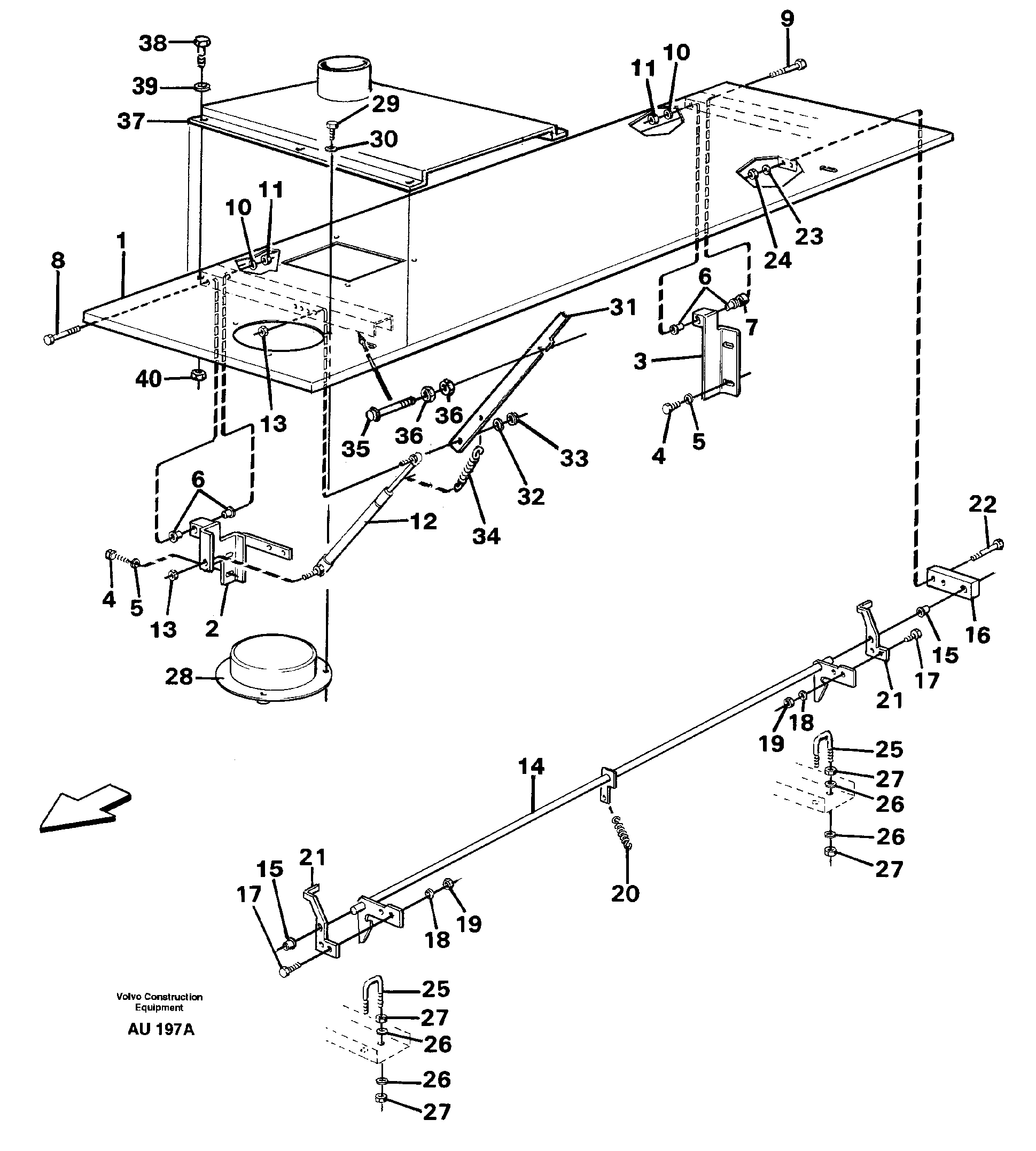 Engine cover — volvo parts diagram
