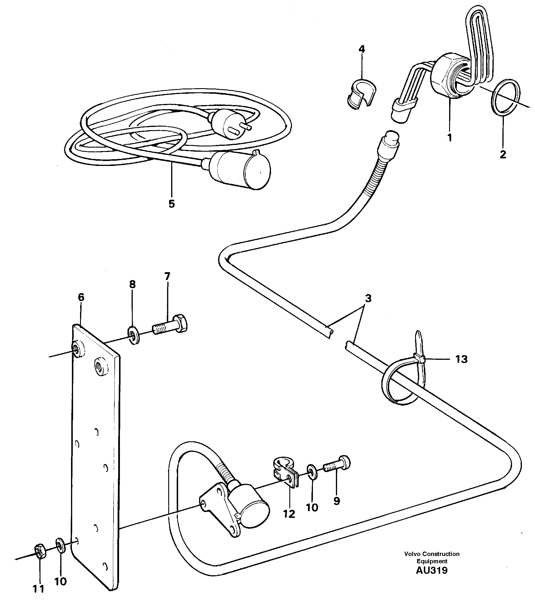 Engine heater  91856, 90705, 90706 — volvo parts diagram