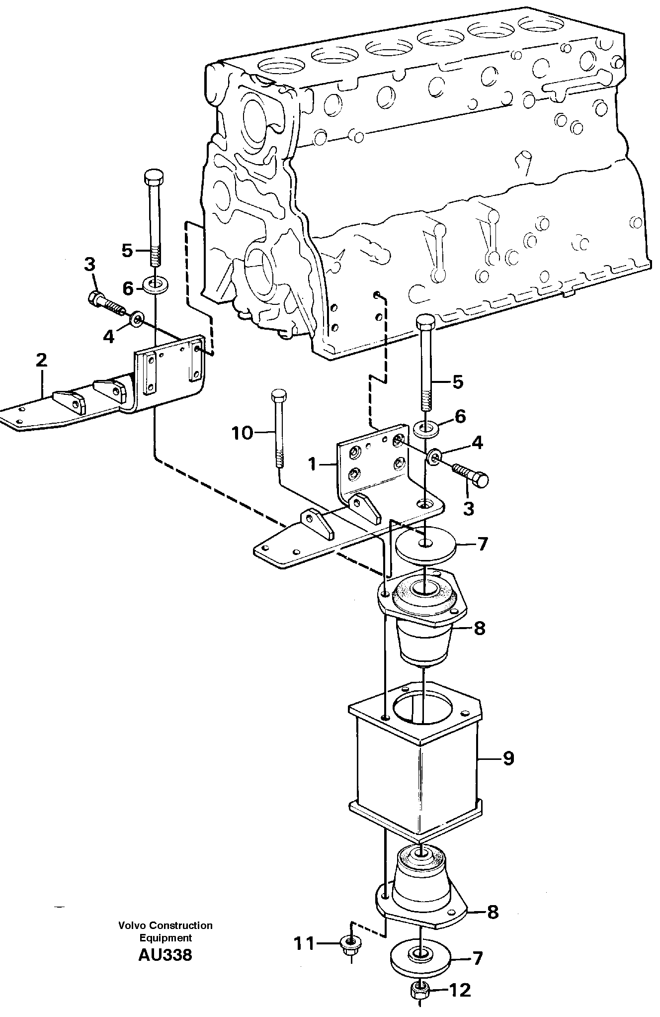 Engine suspension. — volvo parts diagram