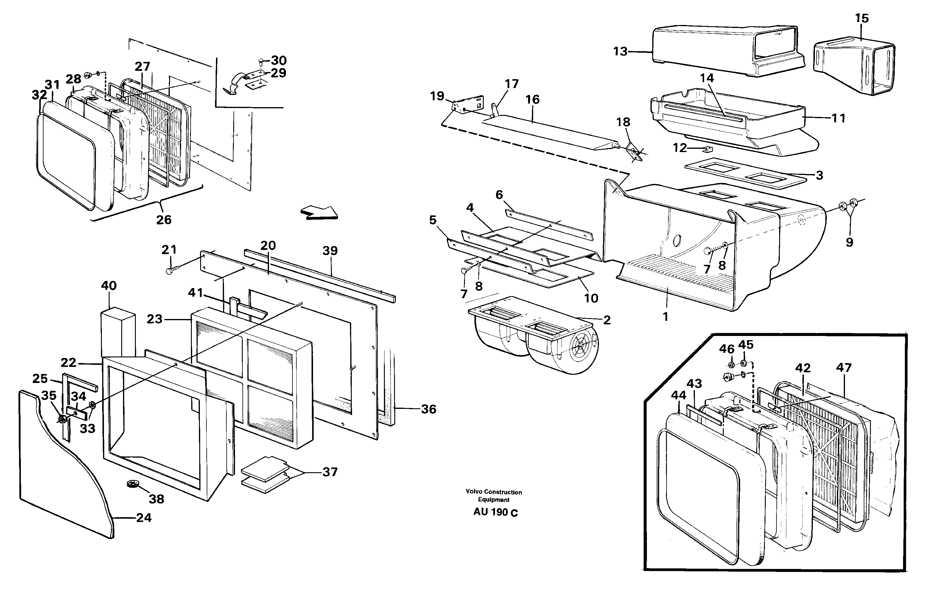 Air filter — volvo parts diagram