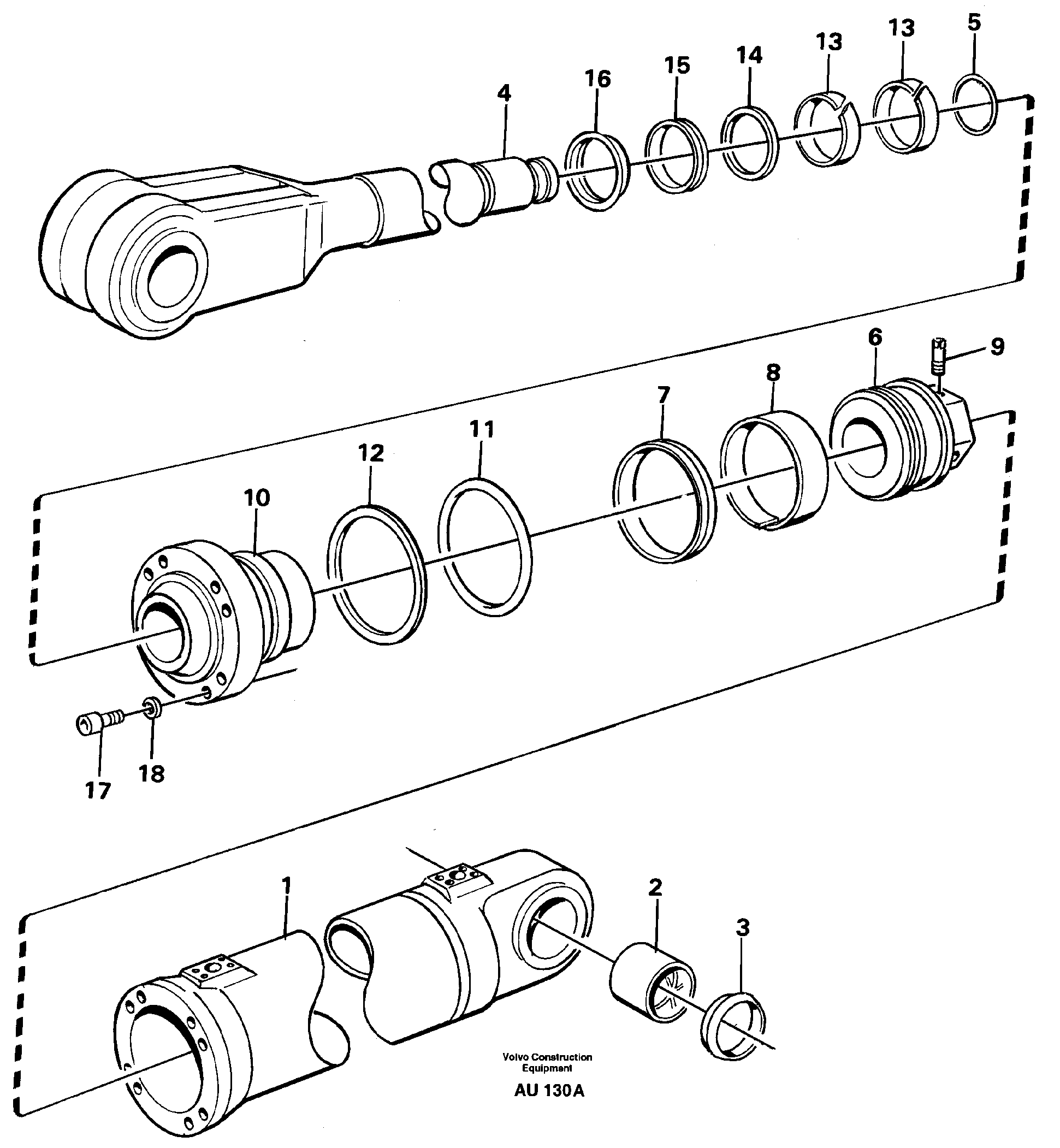 Hydraulic cylinder, lifting — volvo parts diagram