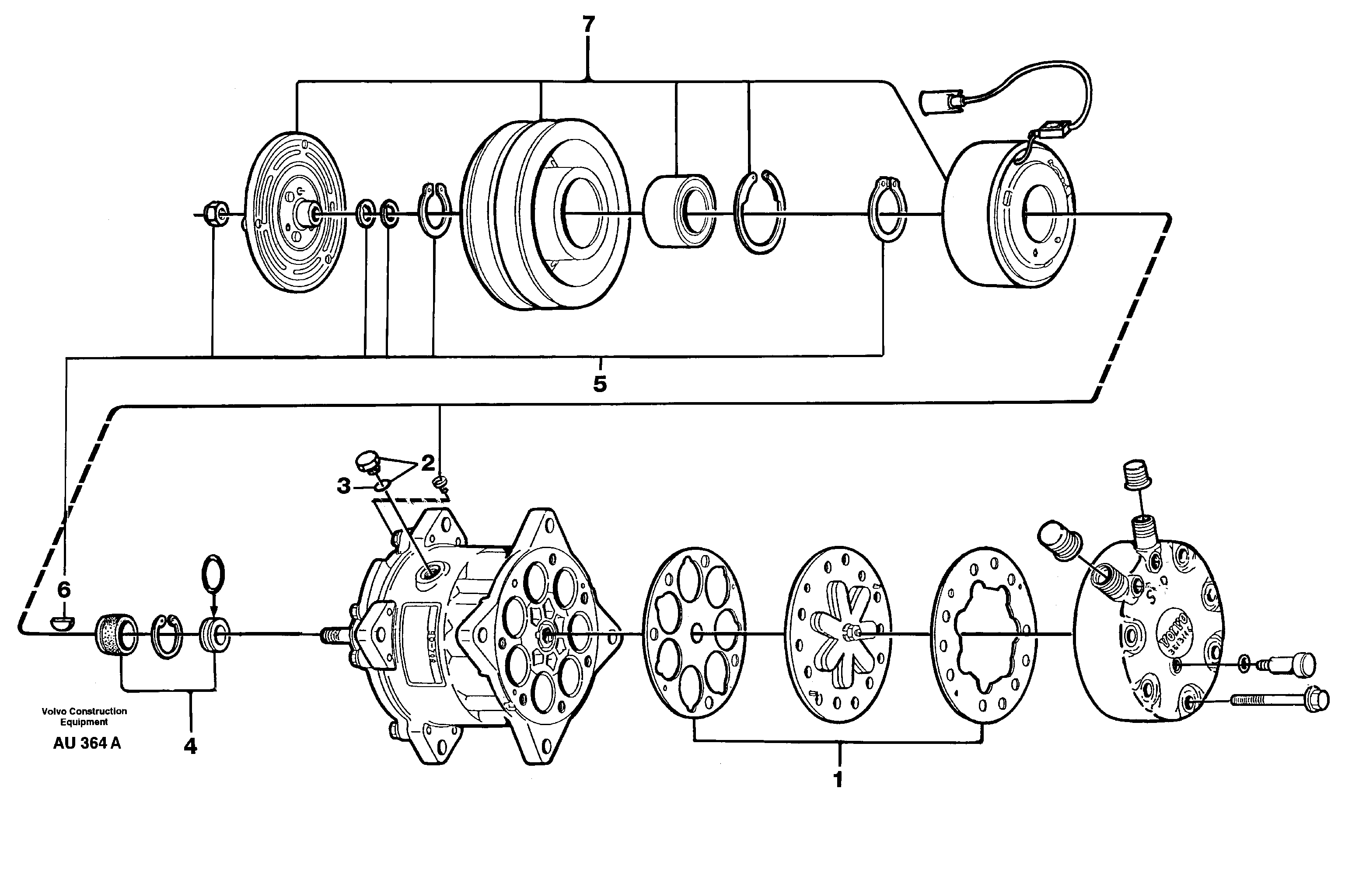Compressor.  92792,   93448 — volvo parts diagram