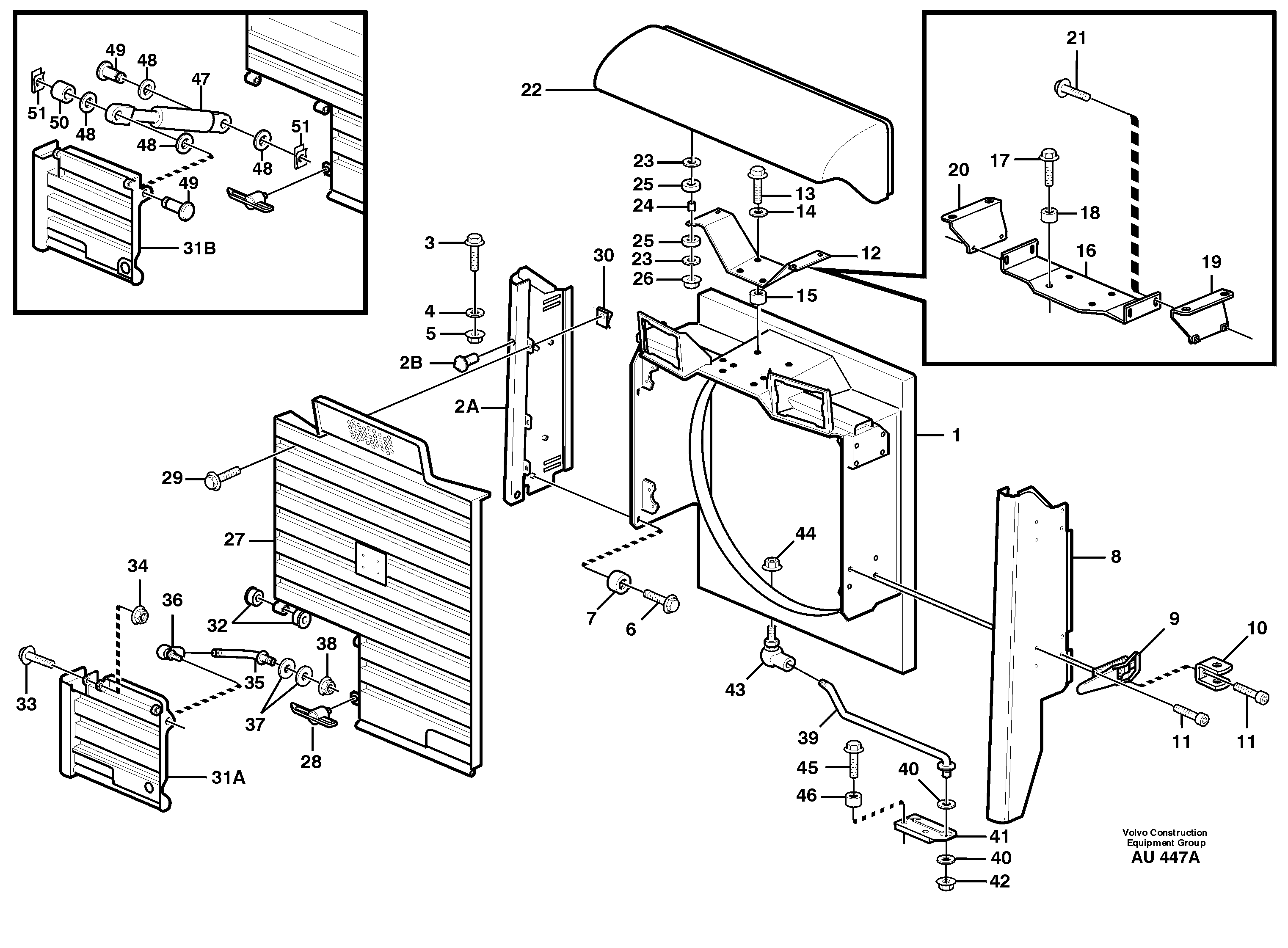 Radiator shell. — volvo parts diagram