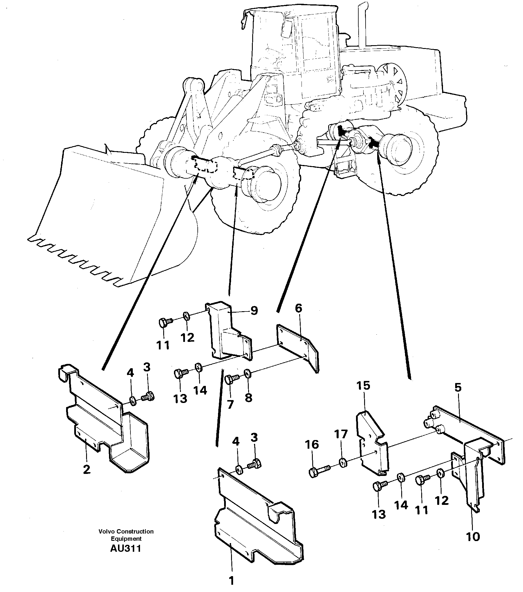 Protection, brake pipes. — volvo parts diagram