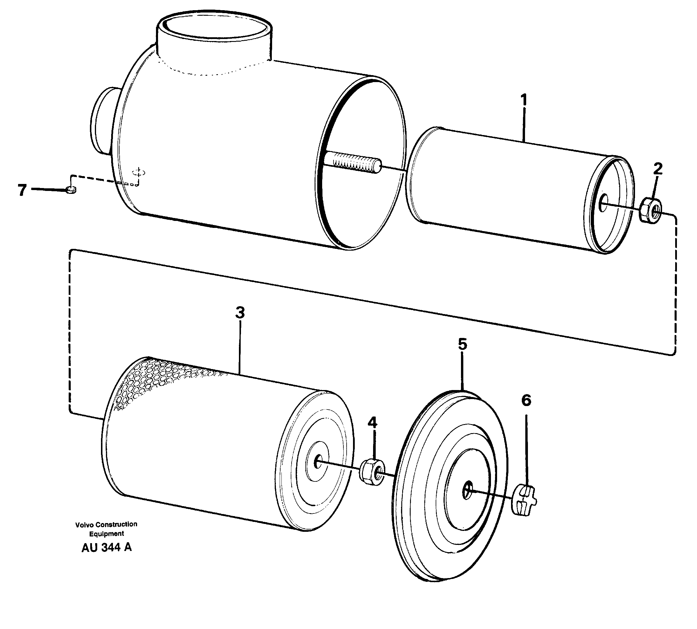 Air filter. 92284 — volvo parts diagram