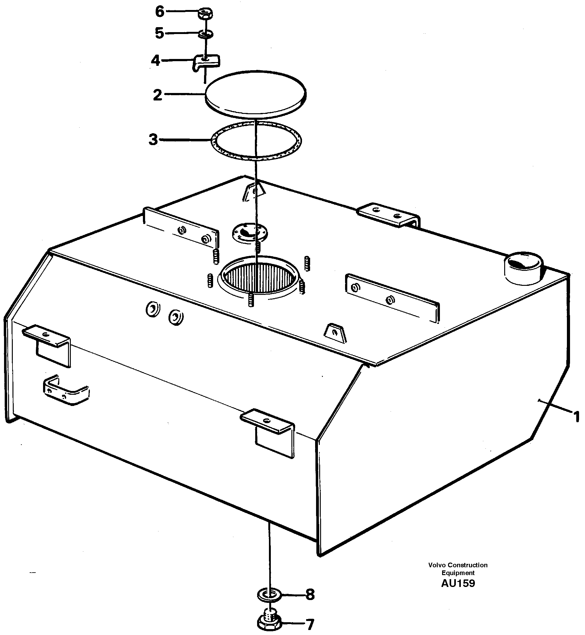 Fuel tank — volvo parts diagram