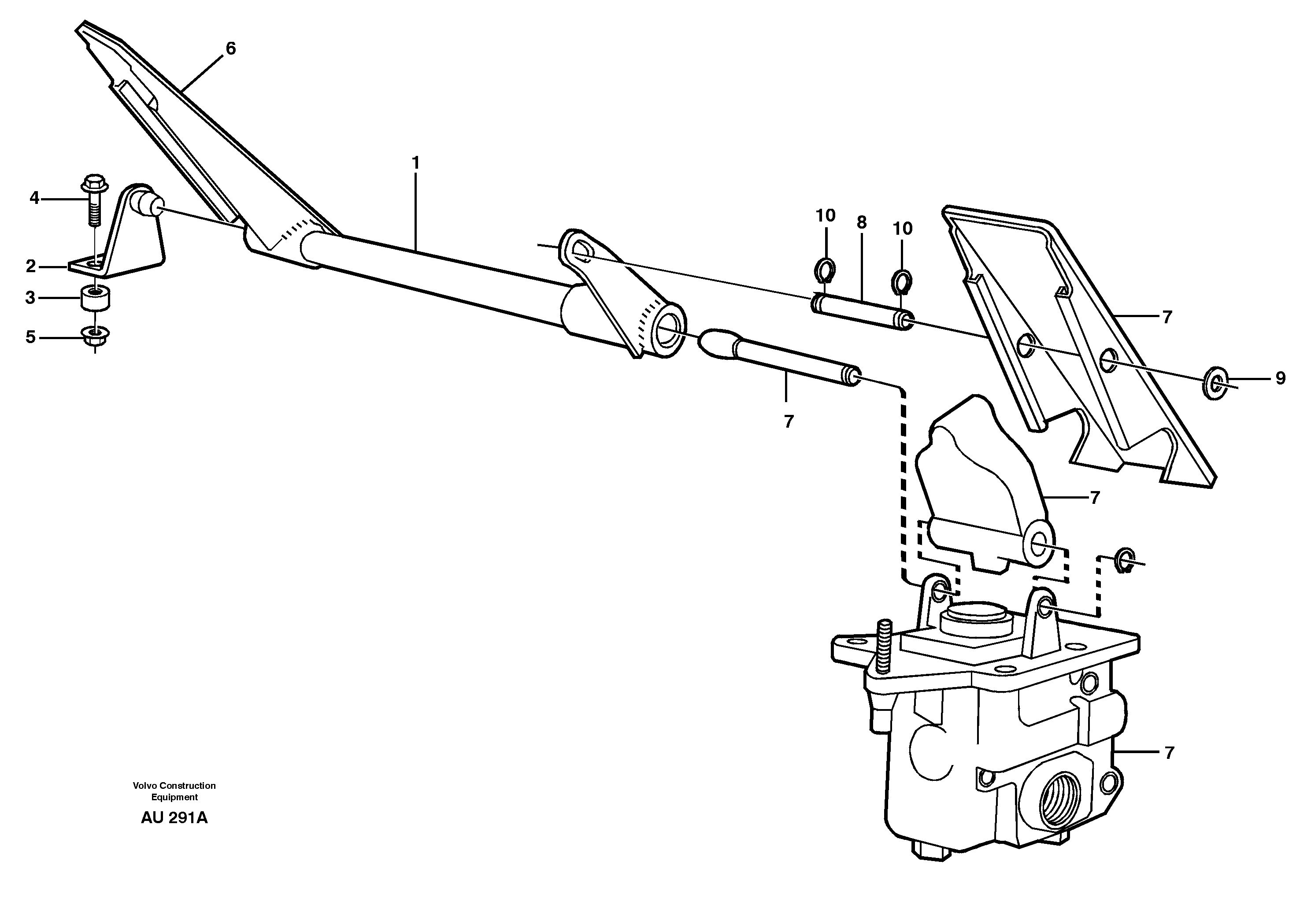 Double brake pedals. 91925 — volvo parts diagram
