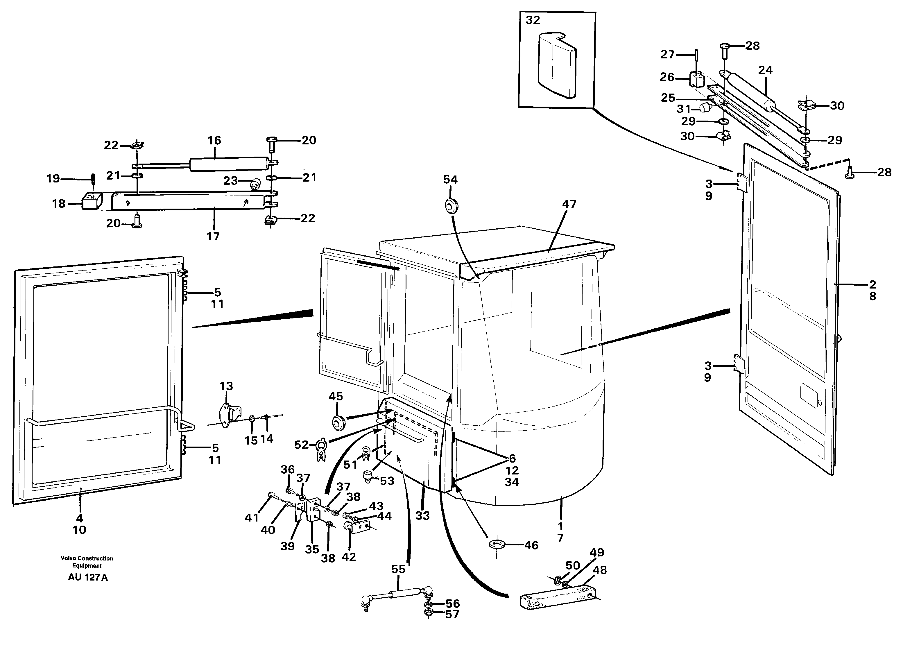 Cab body — volvo parts diagram