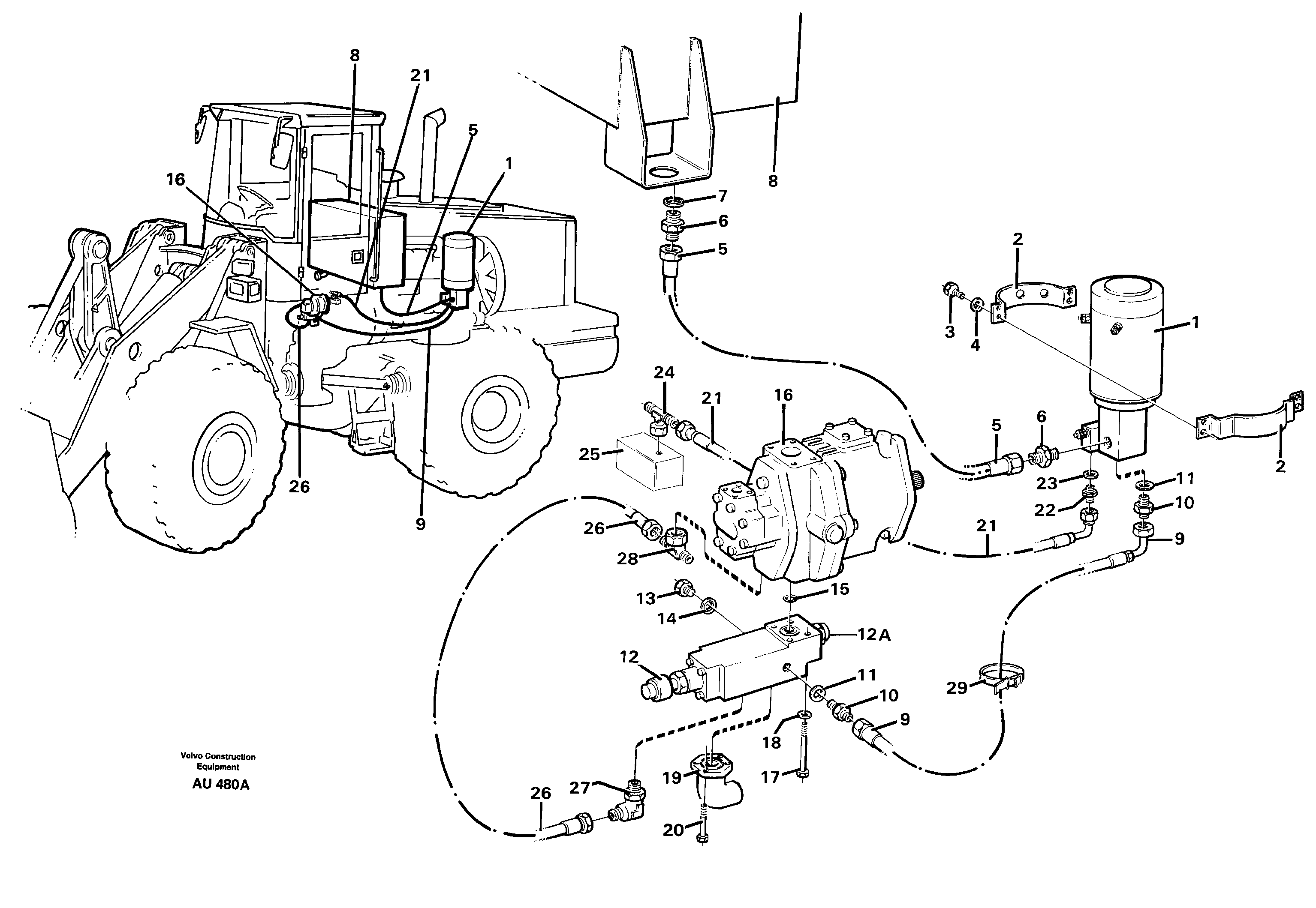 Secondary steering system.  93500 — volvo parts diagram