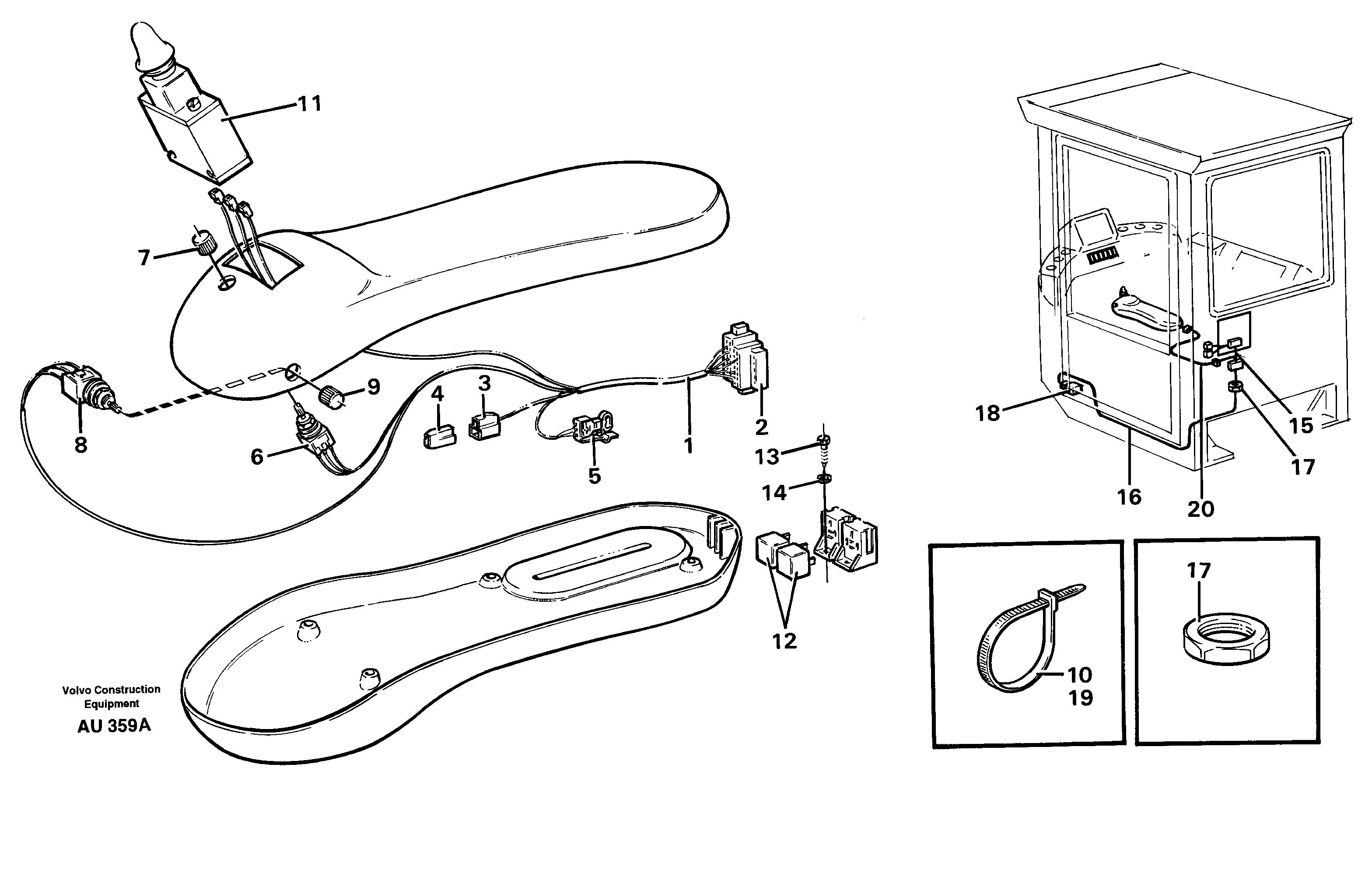 Cable harness for Cdc-steering.  94602, 93909 — volvo parts diagram