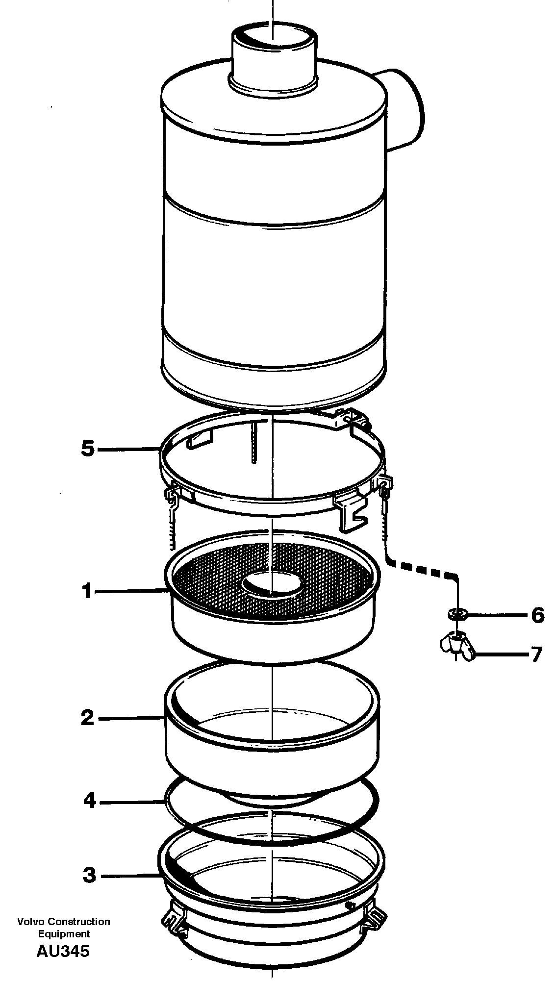 Air filter. 92284, 93950 — volvo parts diagram