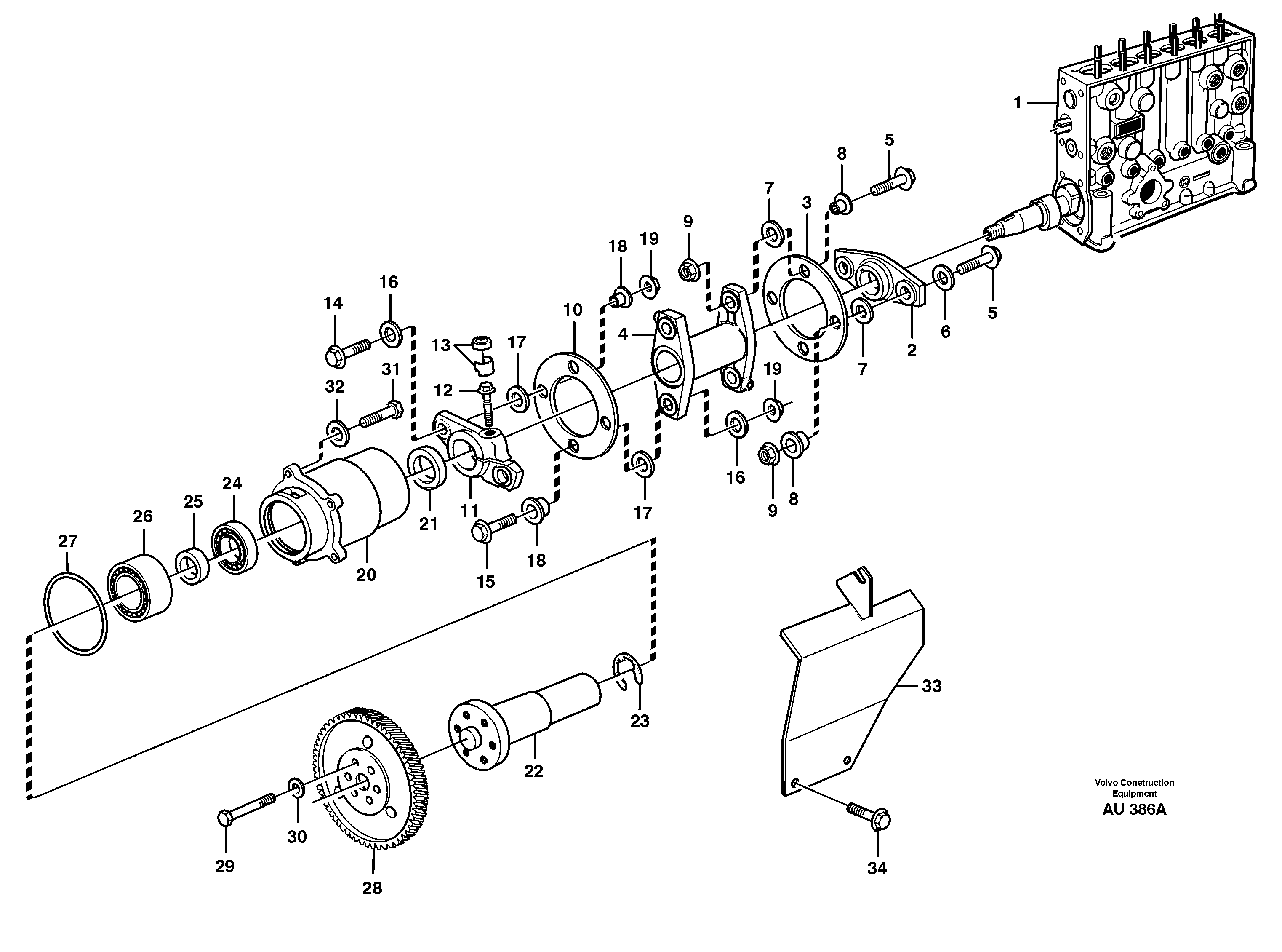 Pump drive. — volvo parts diagram