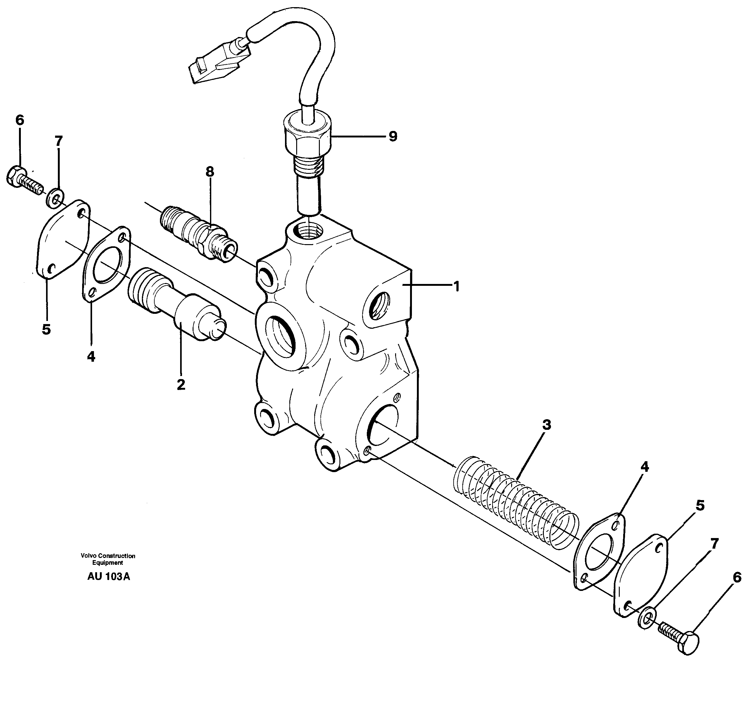 Lubricating oil valve — volvo parts diagram