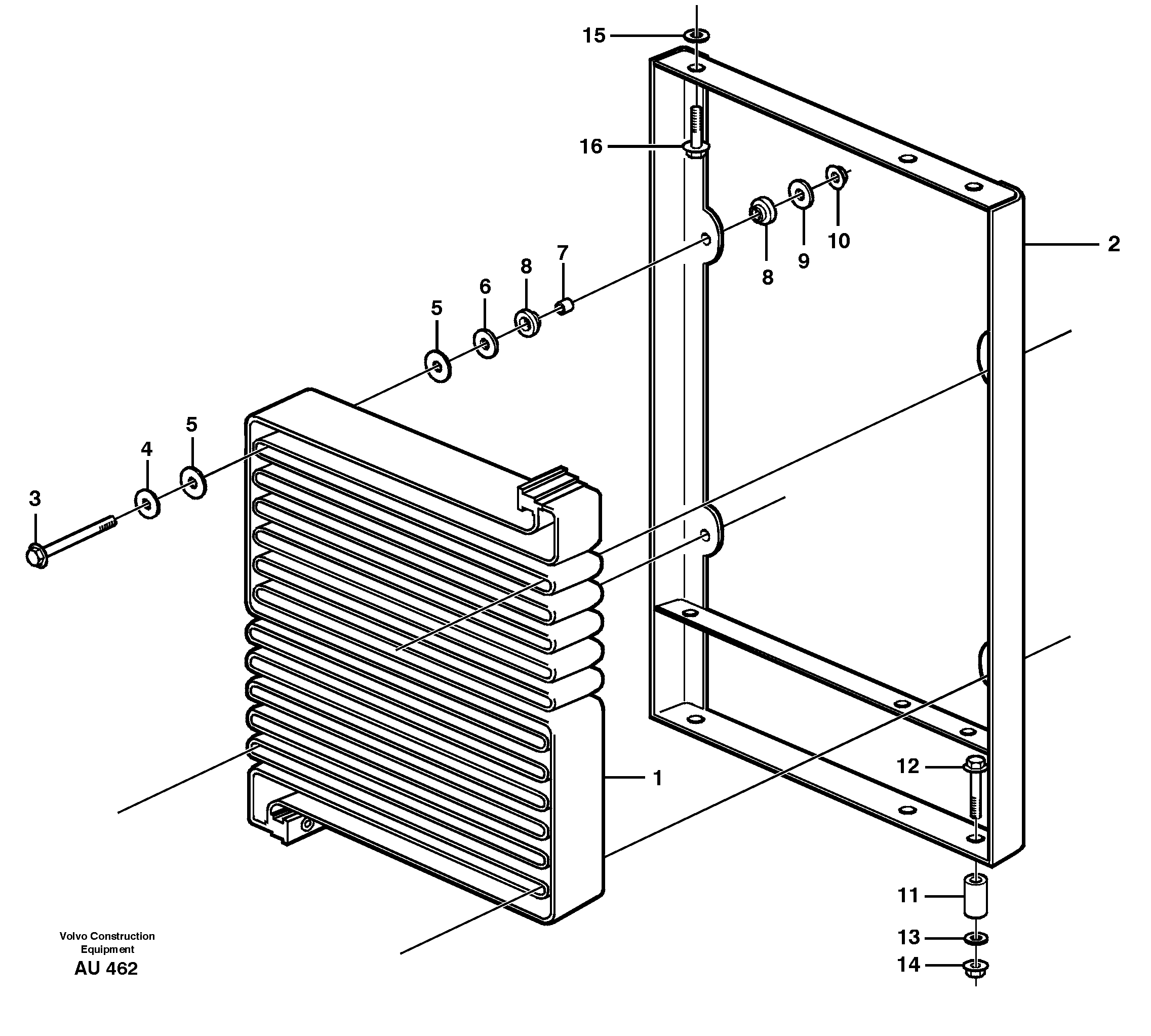 Condenser with fitting parts.  93921,   93956 — volvo parts diagram