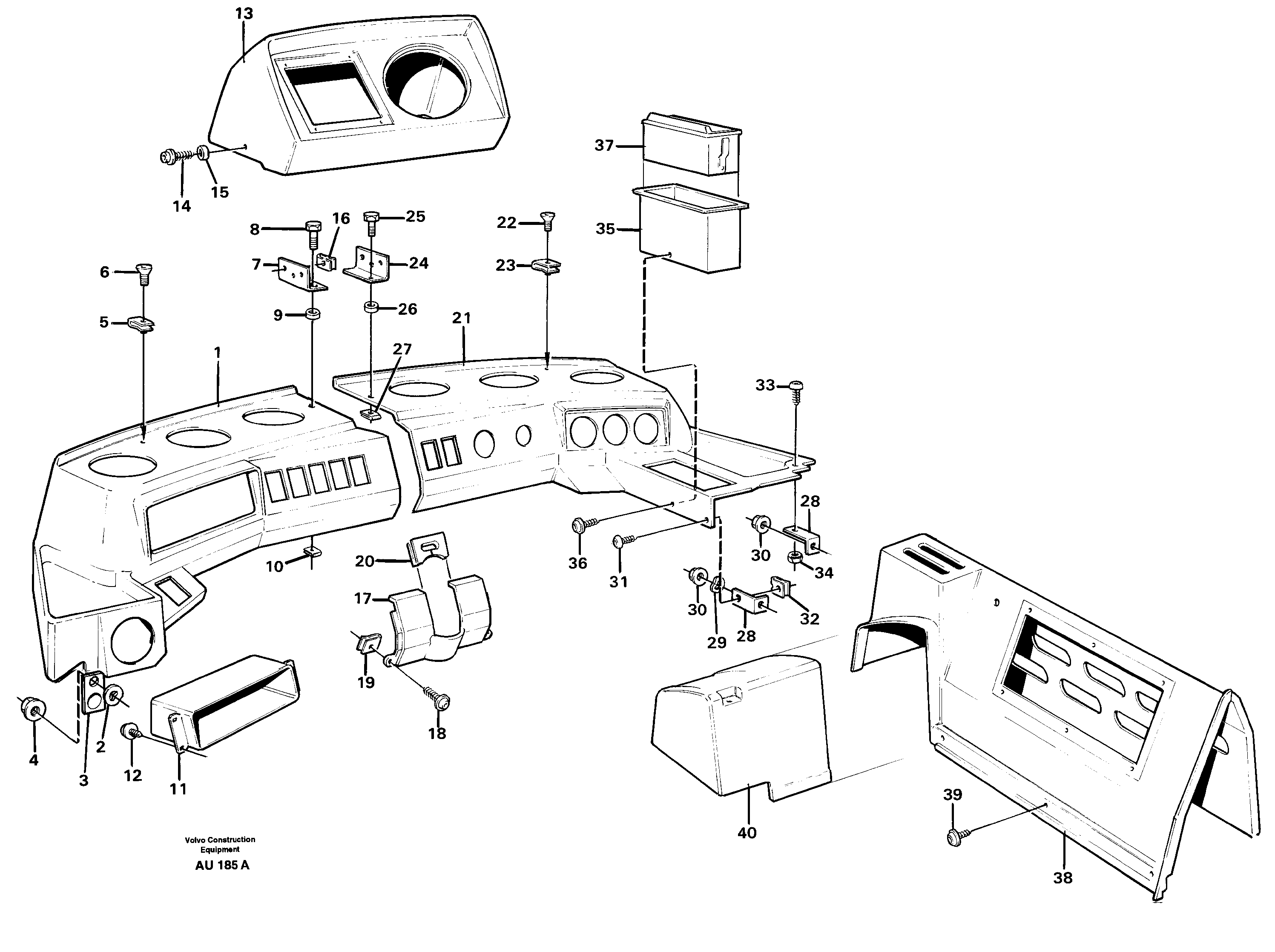 Instrument panel — volvo parts diagram