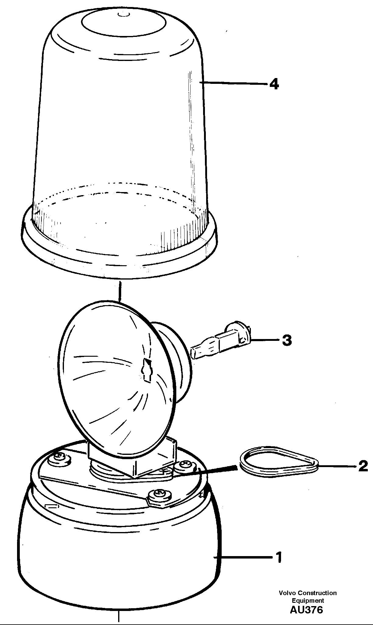 Rotating beacon. 91896 — volvo parts diagram