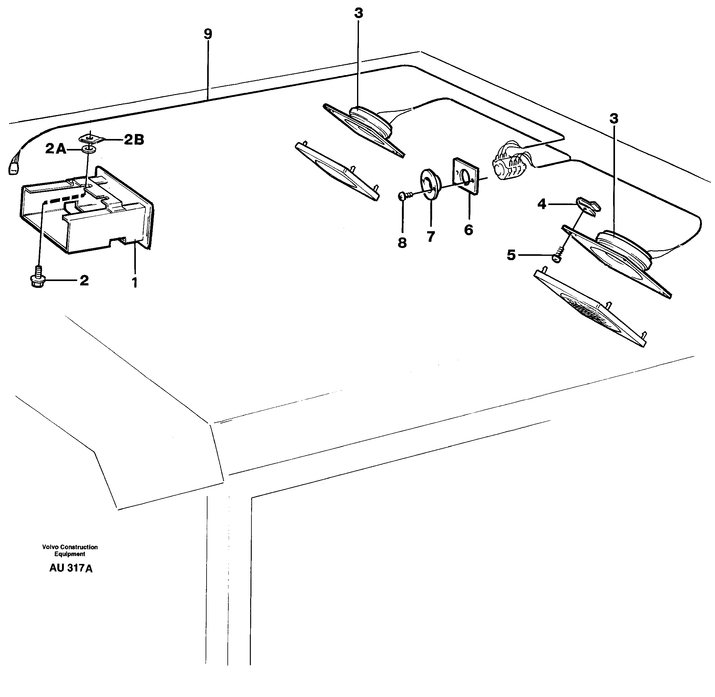 Radio bracket. 91936 — volvo parts diagram