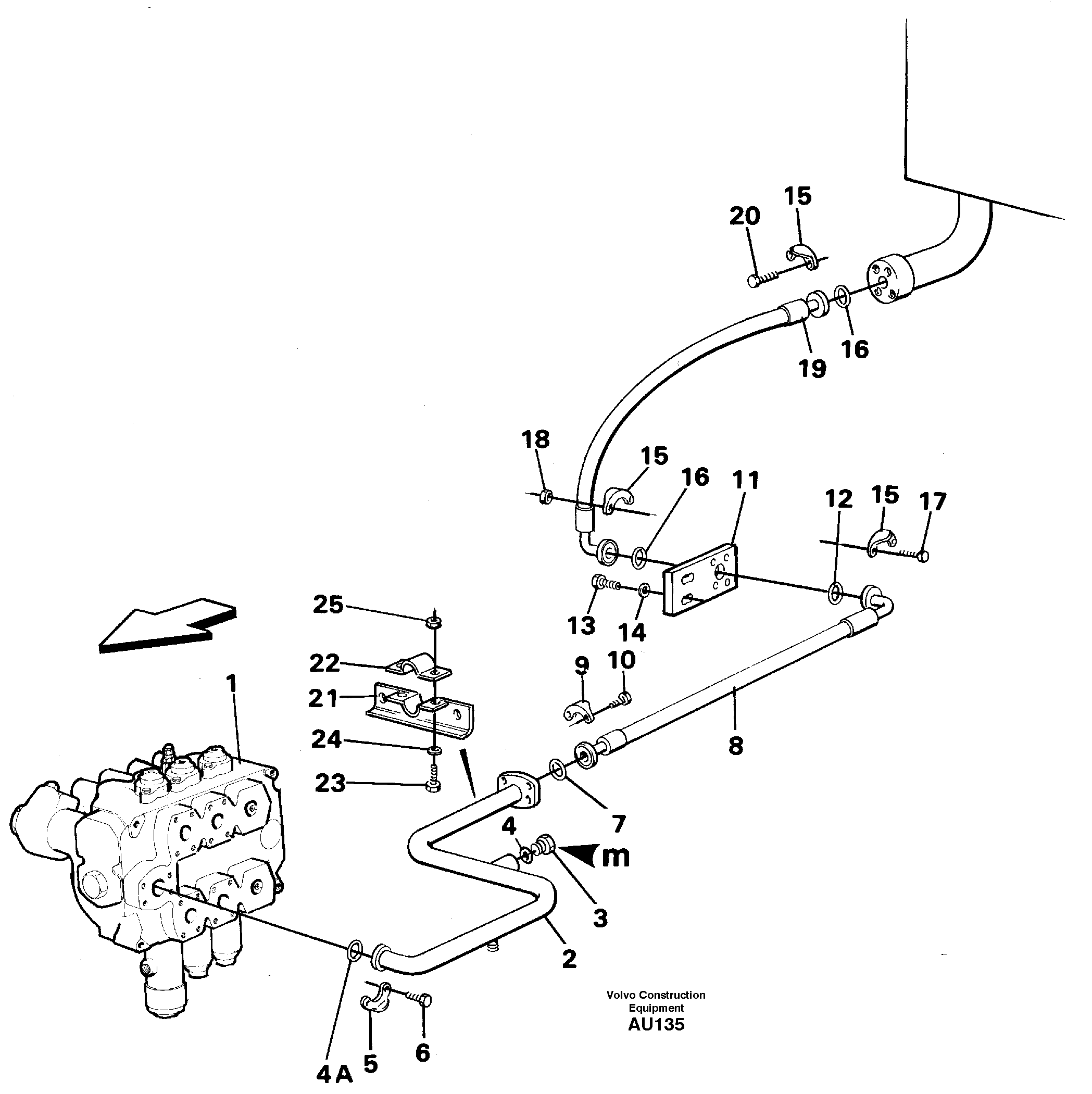 Hydraulic system, return line — volvo parts diagram