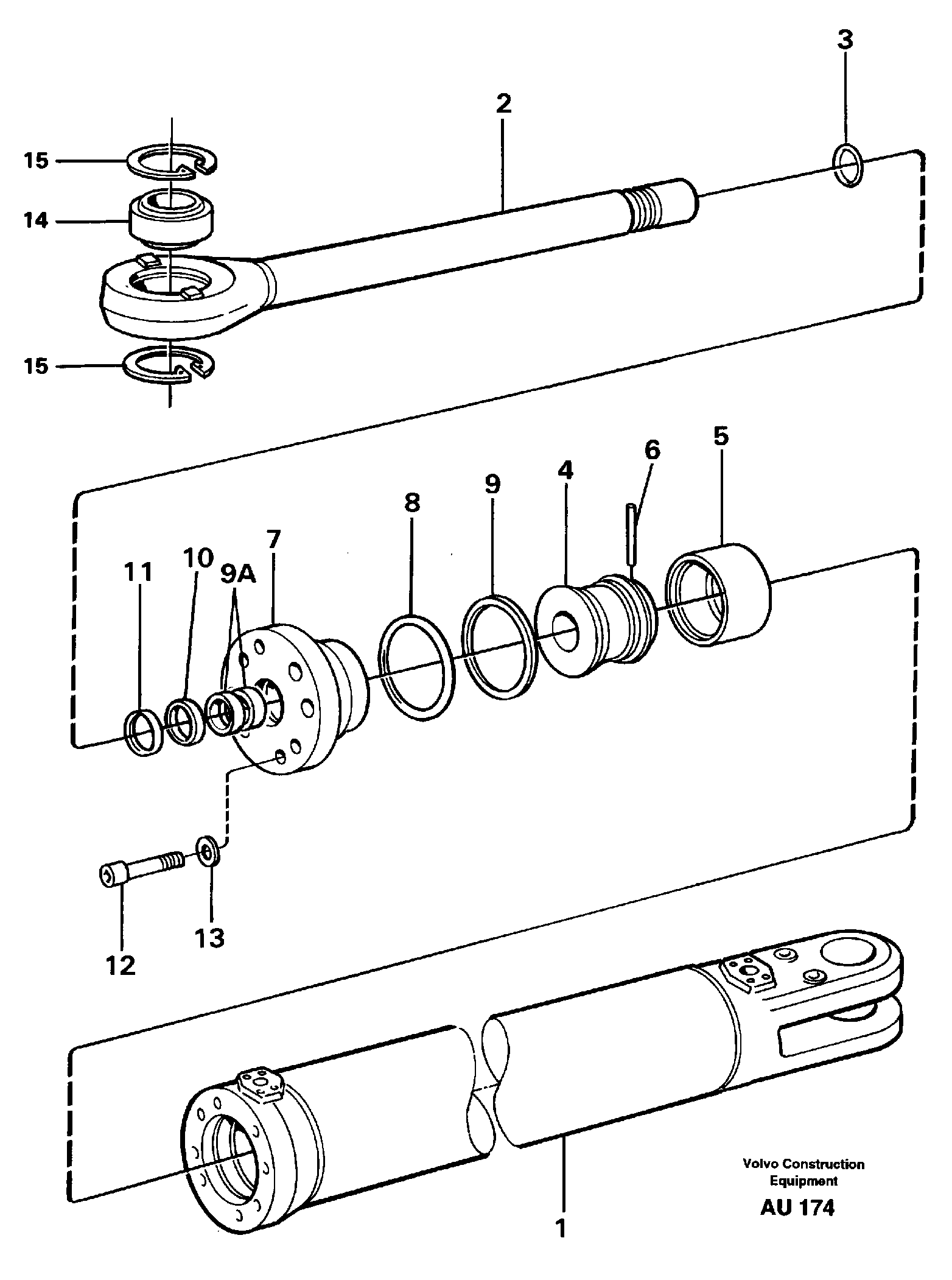 Hydraulic cylinder — volvo parts diagram
