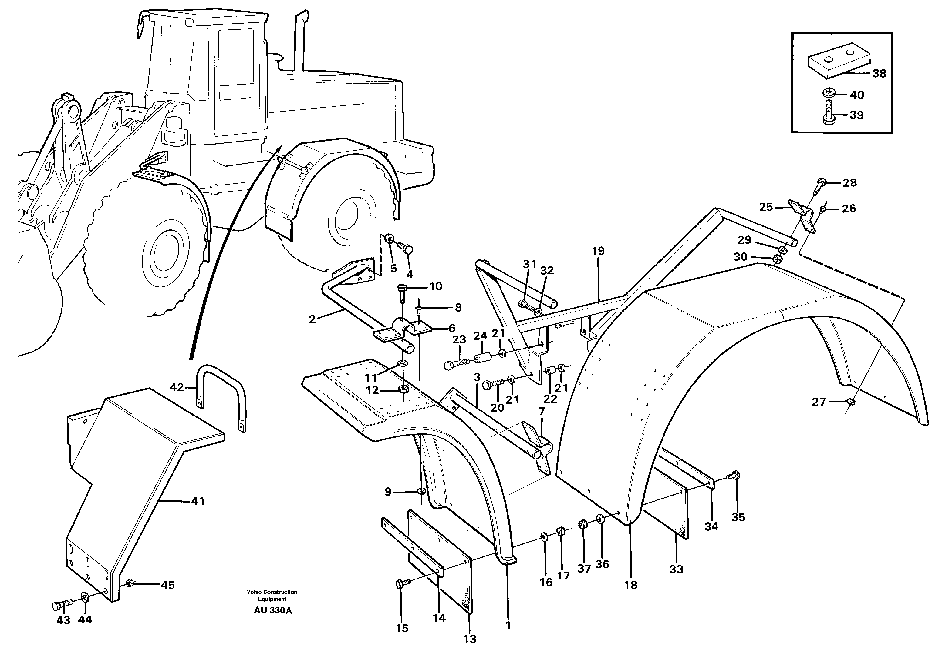Extended fender. 92031, 92036 — volvo parts diagram