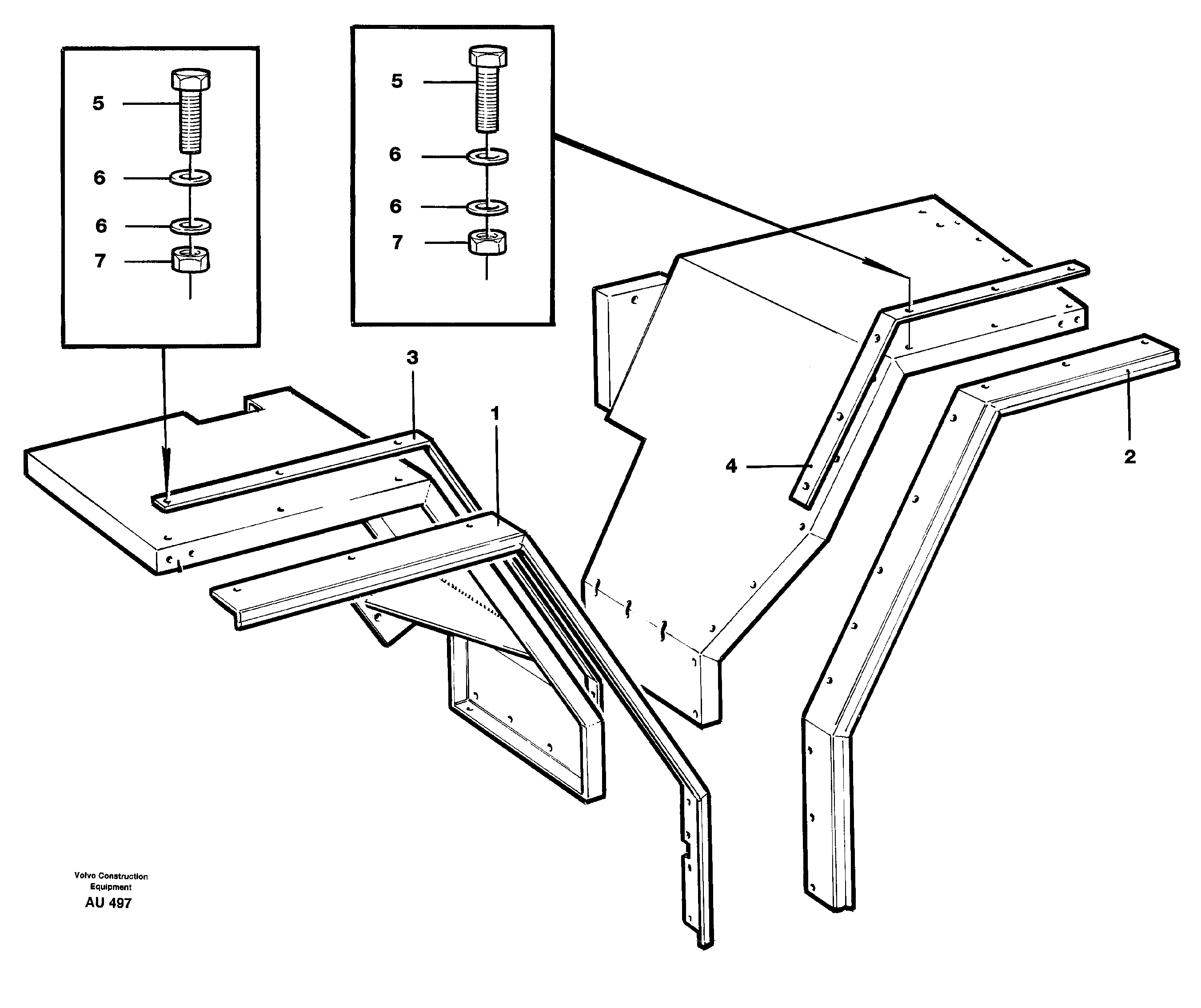 Wider mudguards, front and rear. 94944 — volvo parts diagram