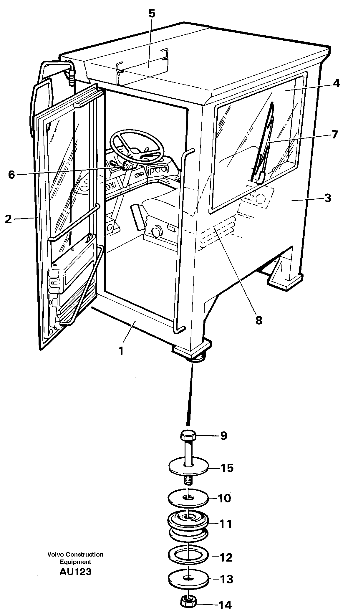 Operator's cab — volvo parts diagram