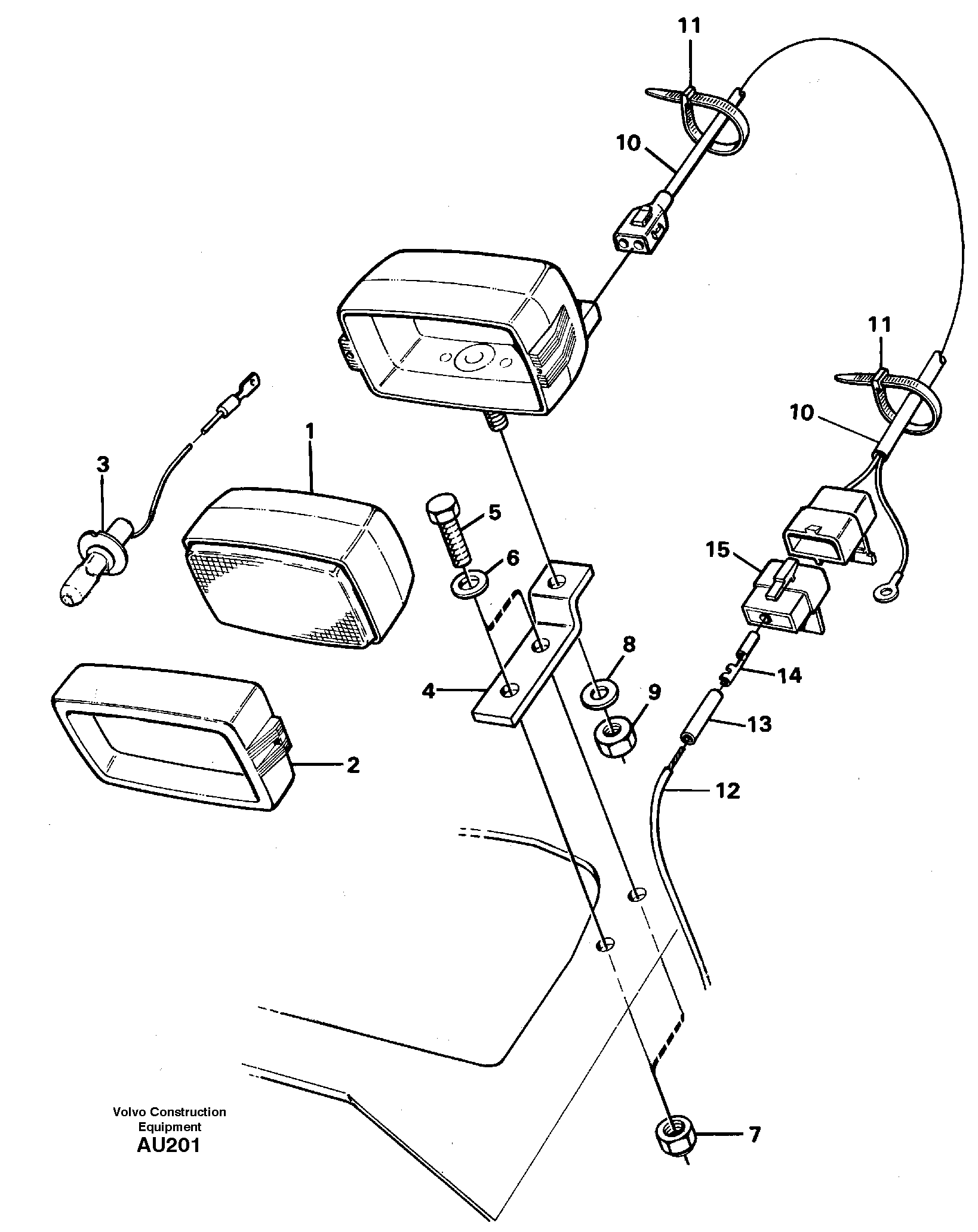 Attachment light. 91865 — volvo parts diagram