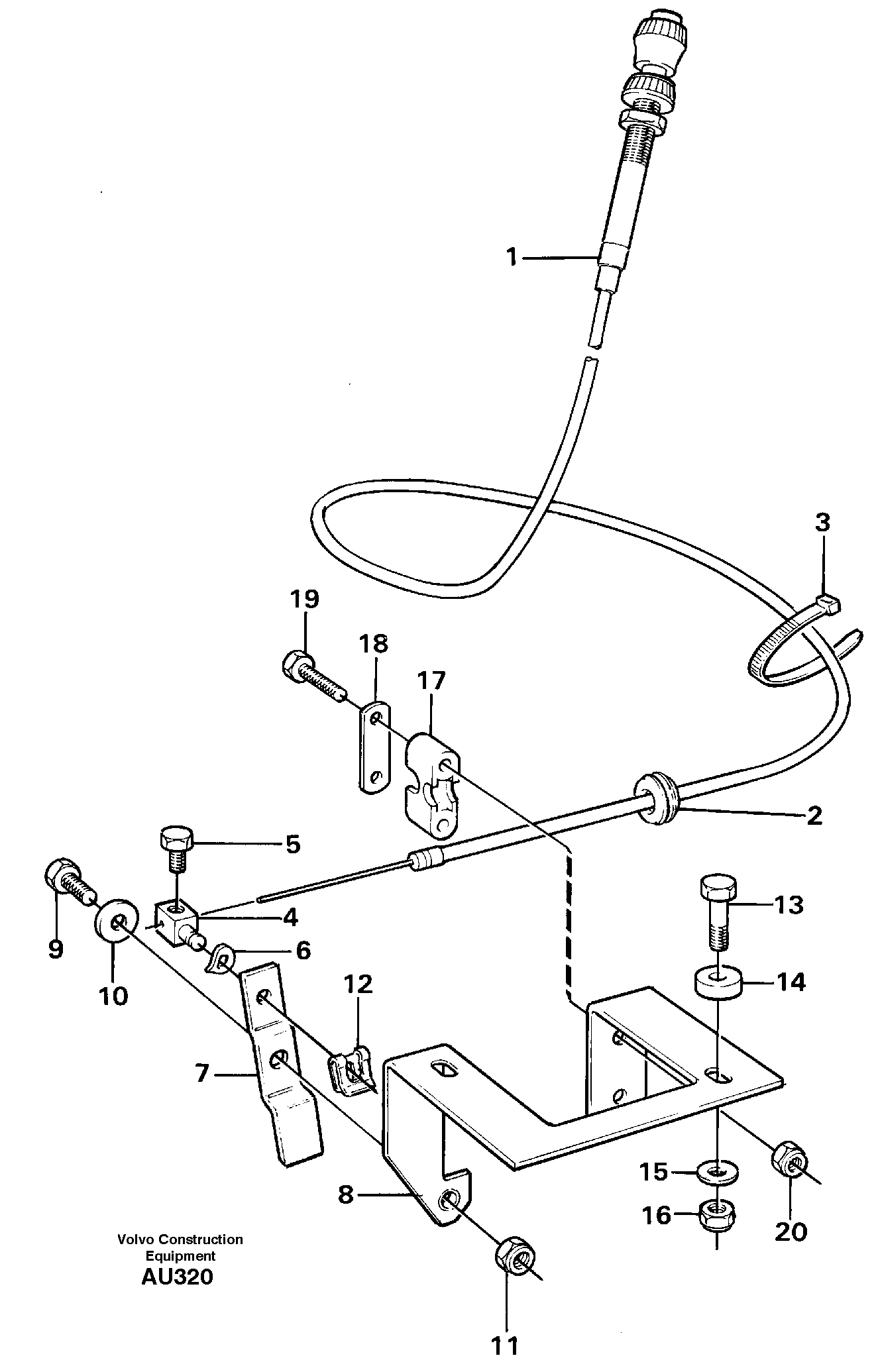 Hand throttle control. 91886 — volvo parts diagram