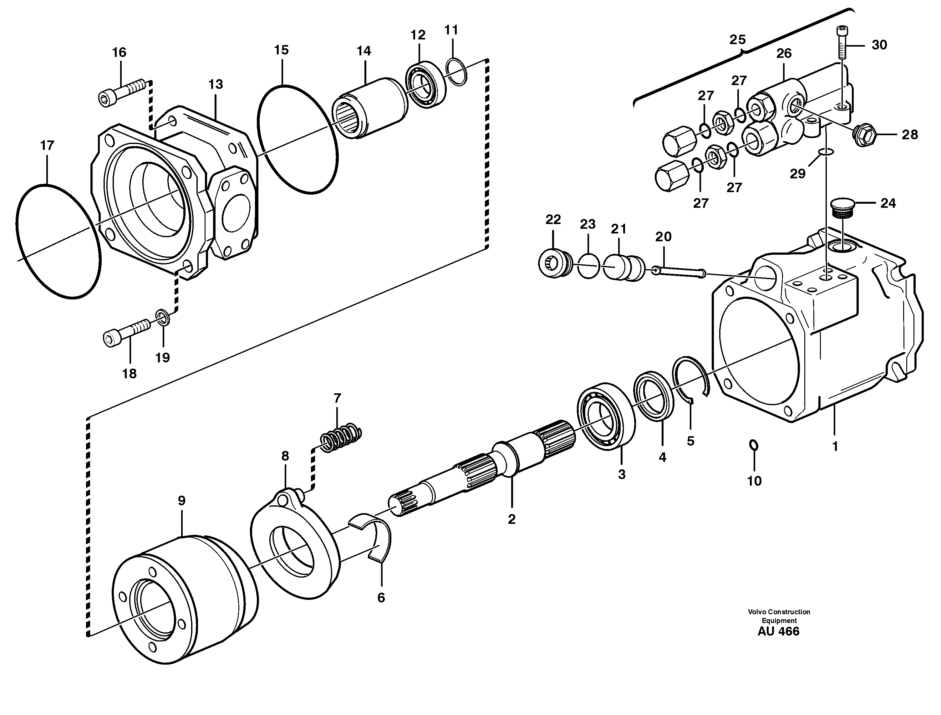 Hydraulic pump — volvo parts diagram