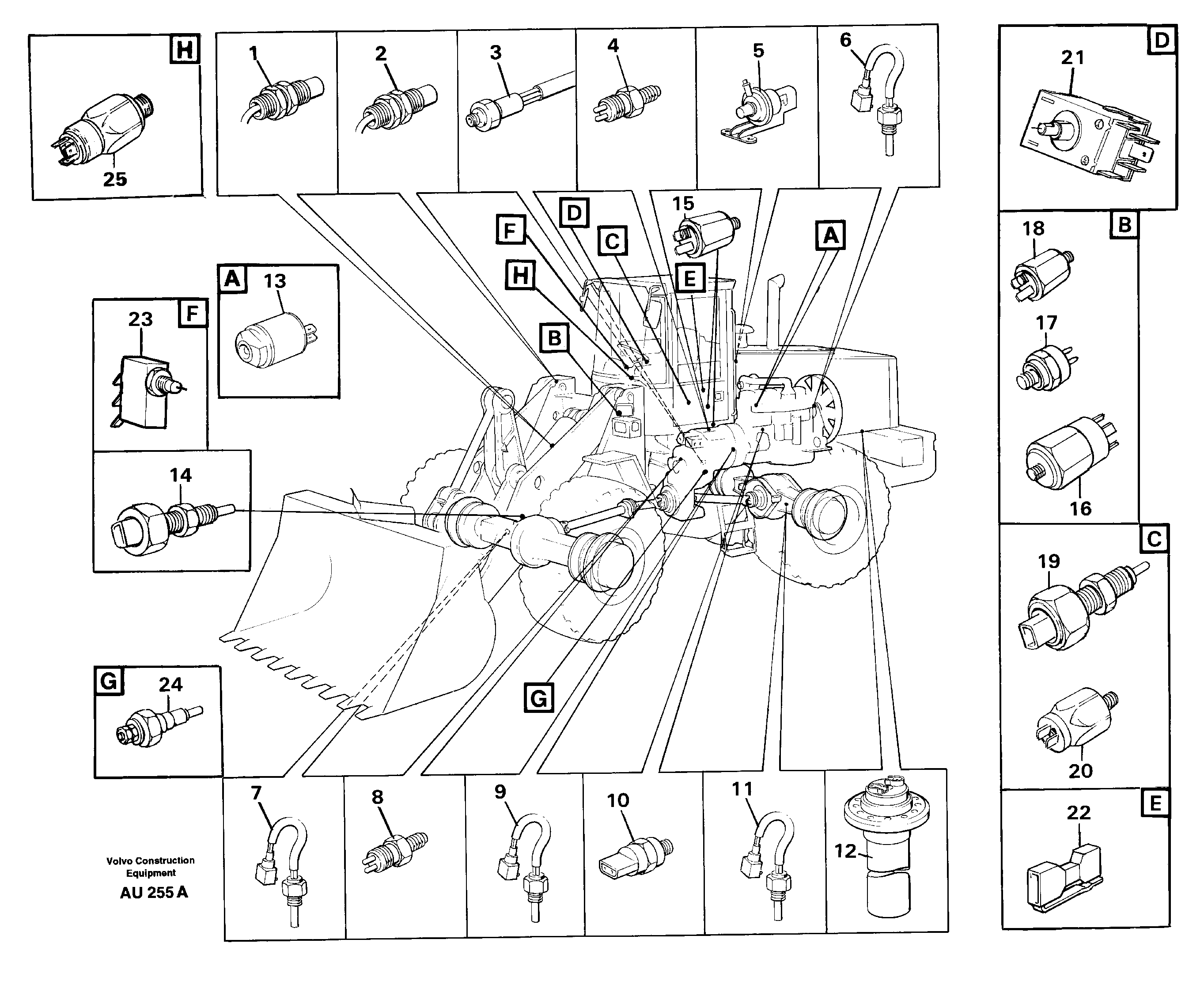 Sensor — volvo parts diagram