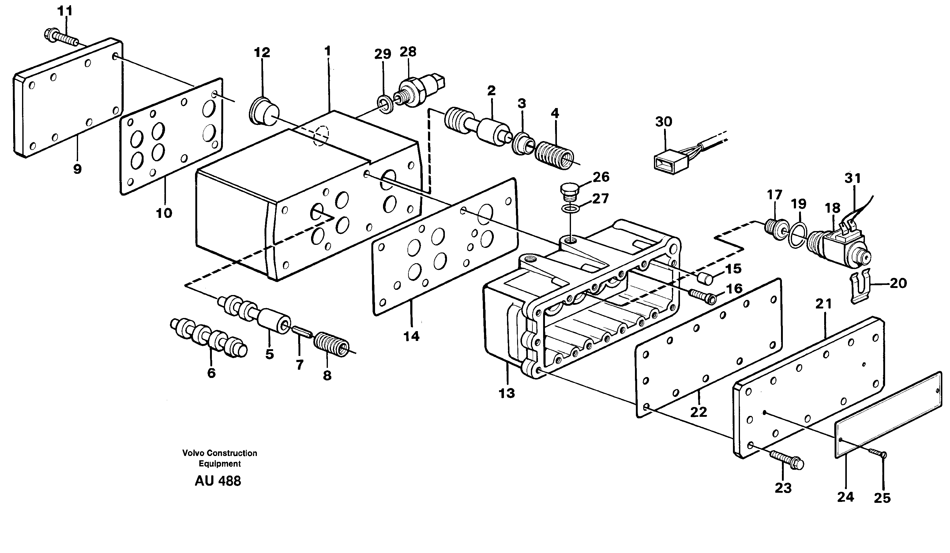 Gear changing unit — volvo parts diagram