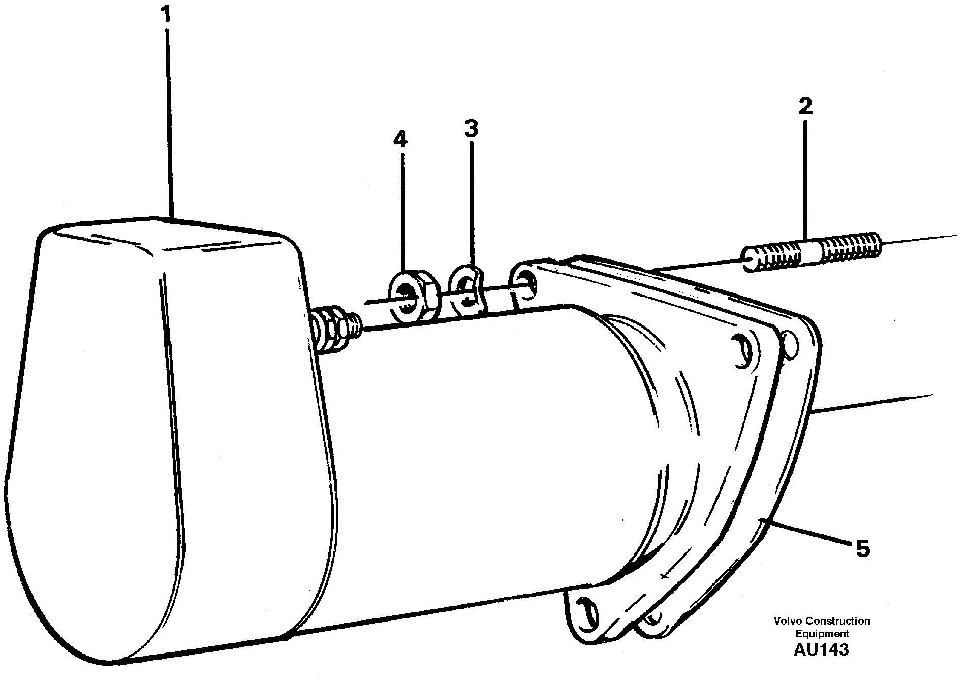 Starter motor with assembling details — volvo parts diagram