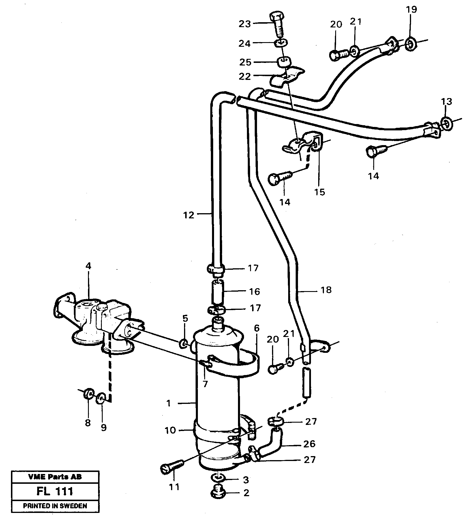 Oil cooler — volvo parts diagram
