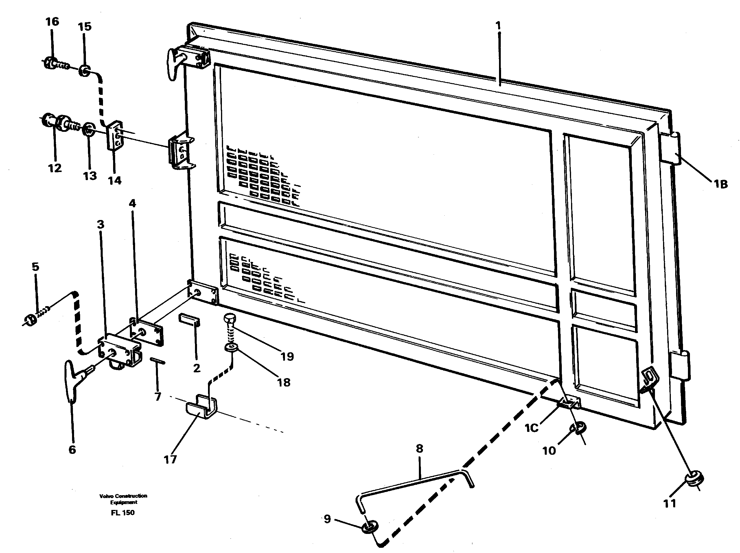 Door, valve housing, front — volvo parts diagram