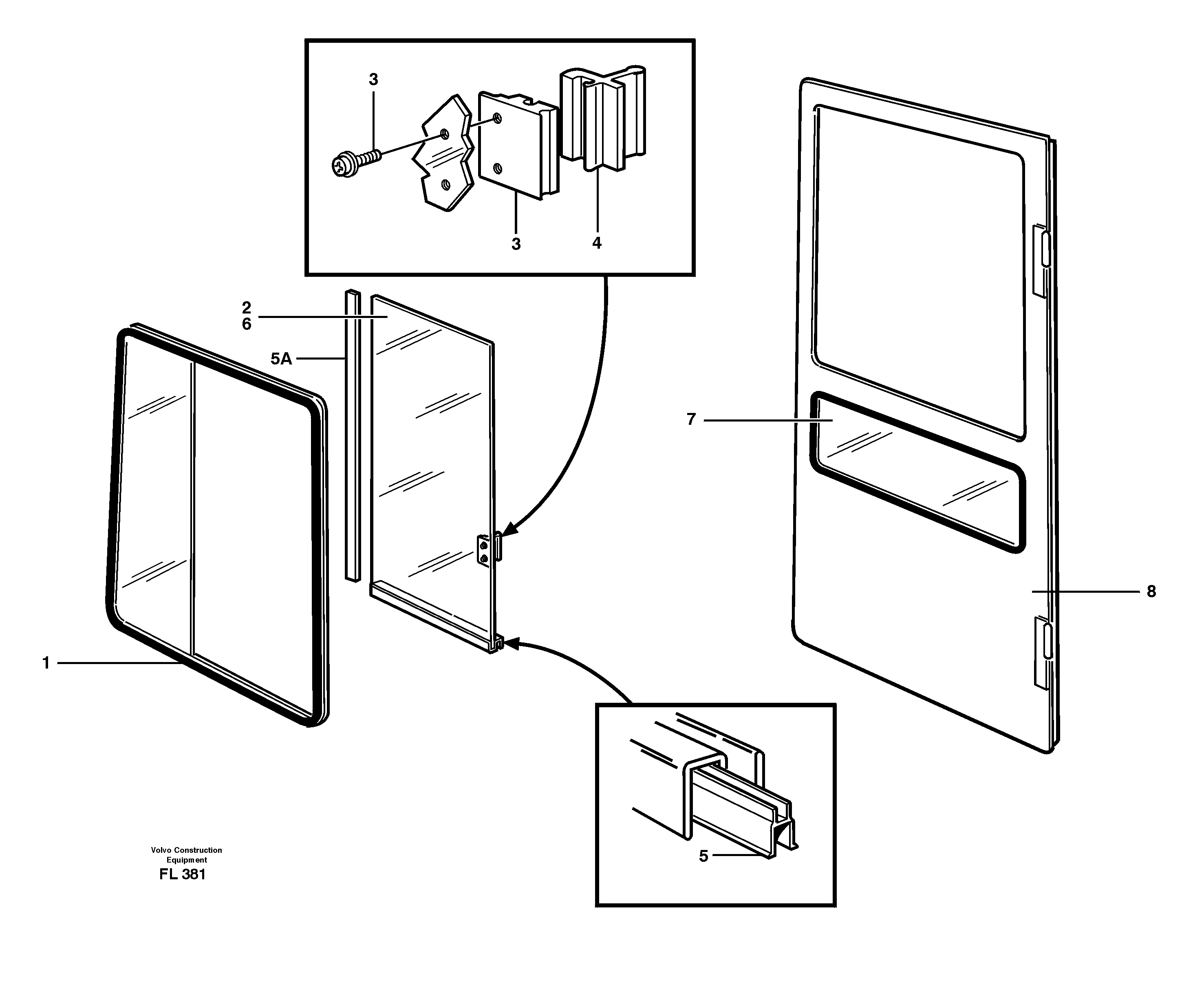 Sliding window — volvo parts diagram