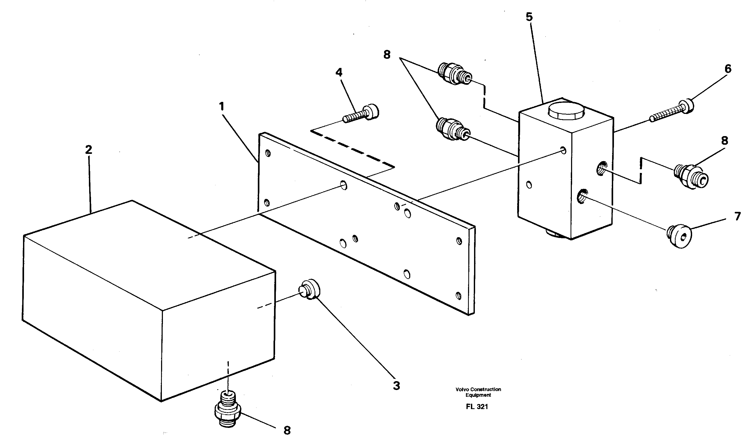 Control block, travel/servo — volvo parts diagram