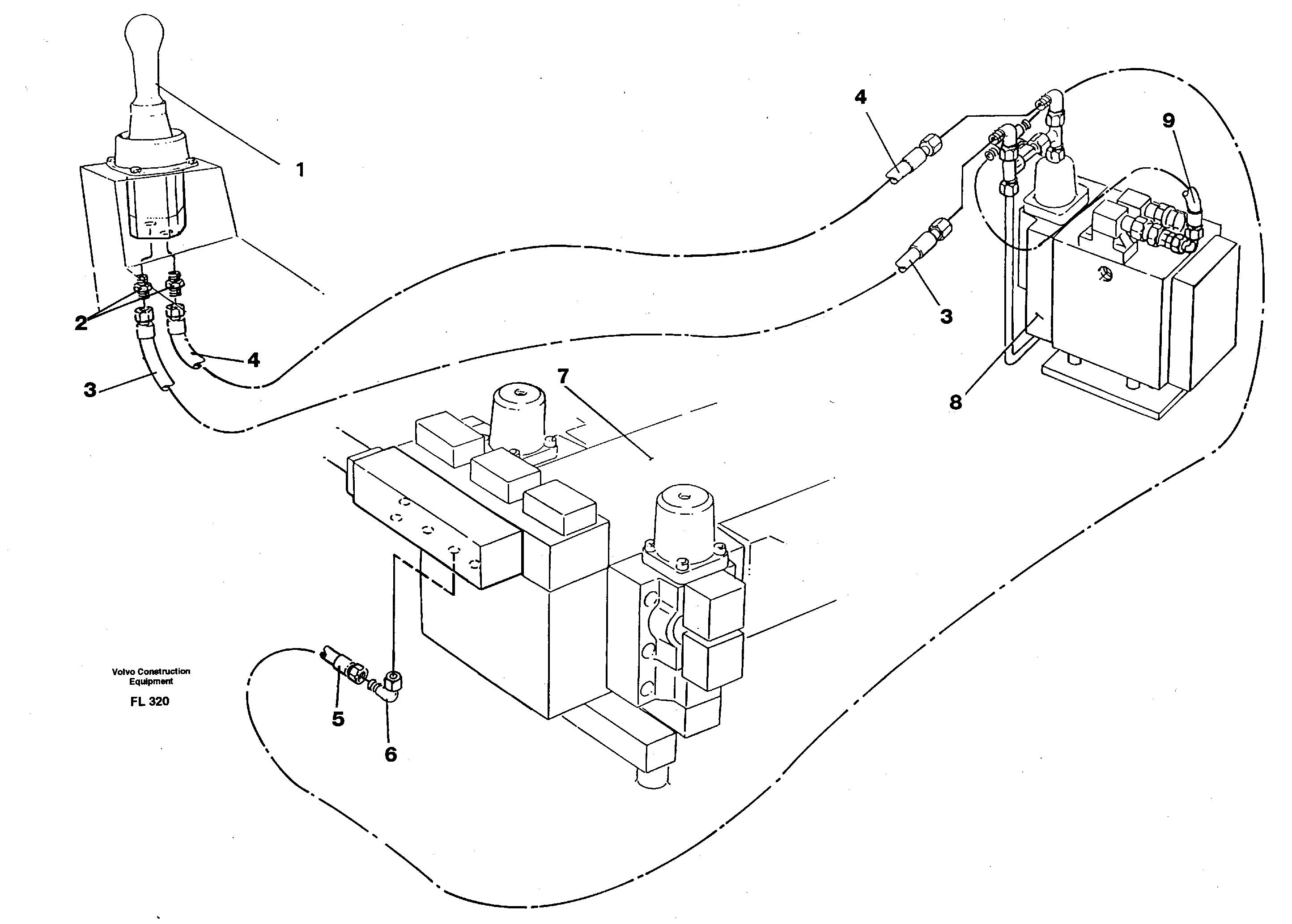Servo hydraulics, slewing of superstructure — volvo parts diagram