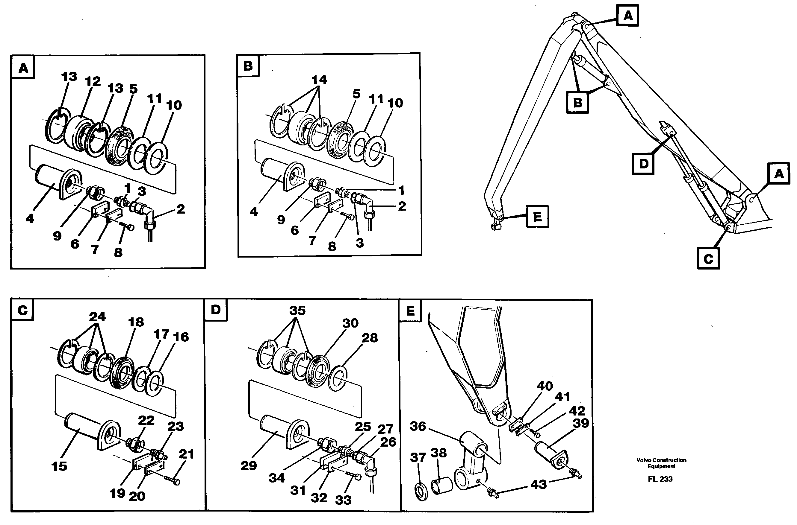 Attachements, handling equipment, 2 pcs  14264163 — volvo parts diagram