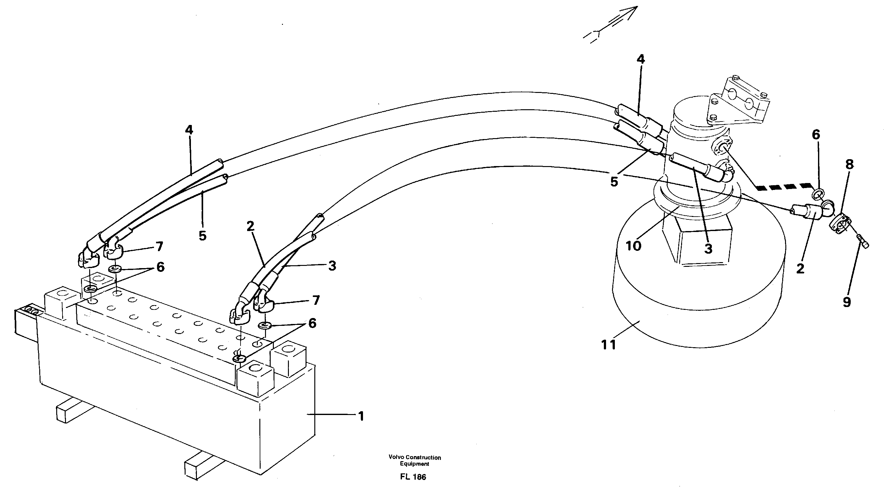 Hydraulic system, travel — volvo parts diagram