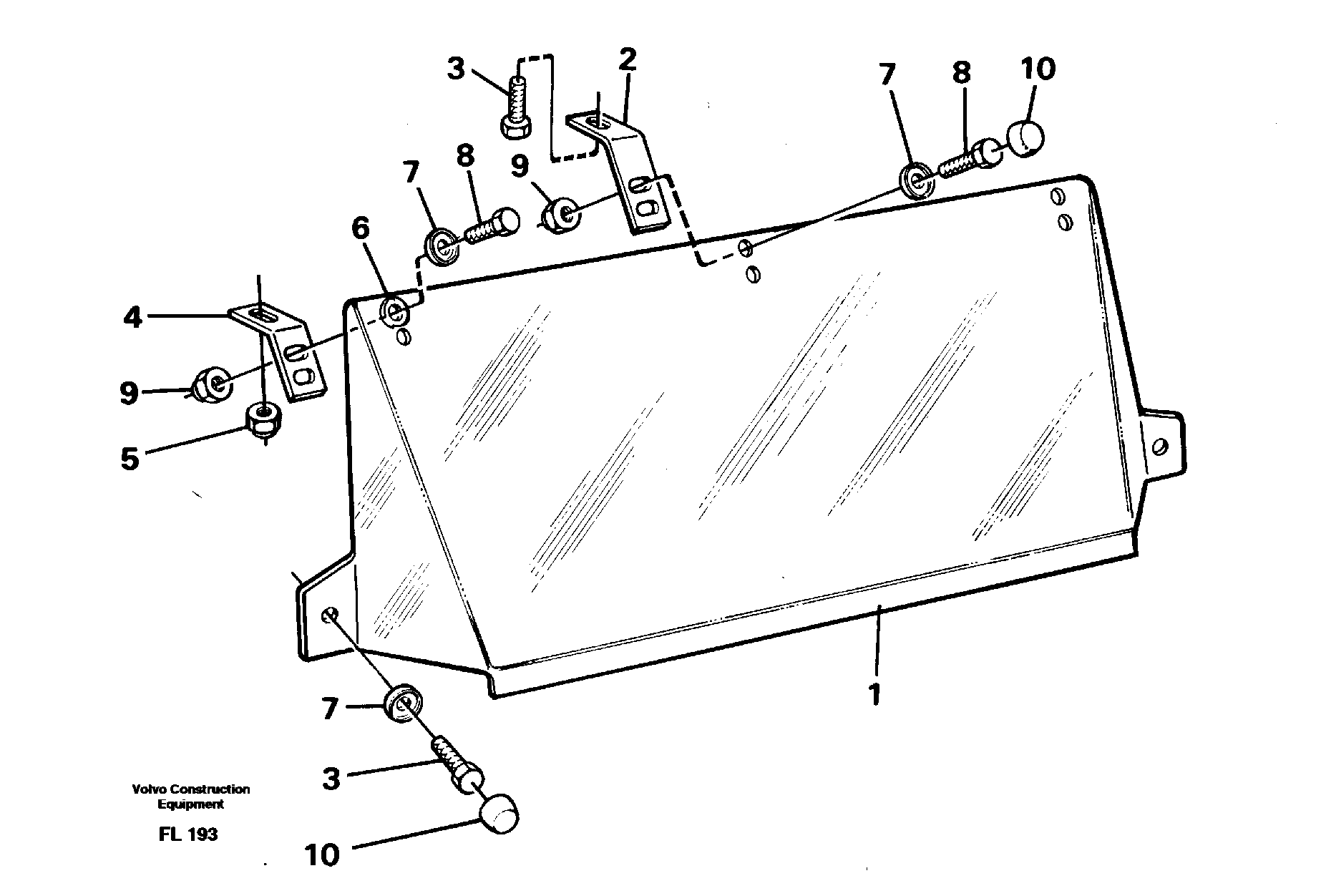 Sun visor, outer  14250635 — volvo parts diagram