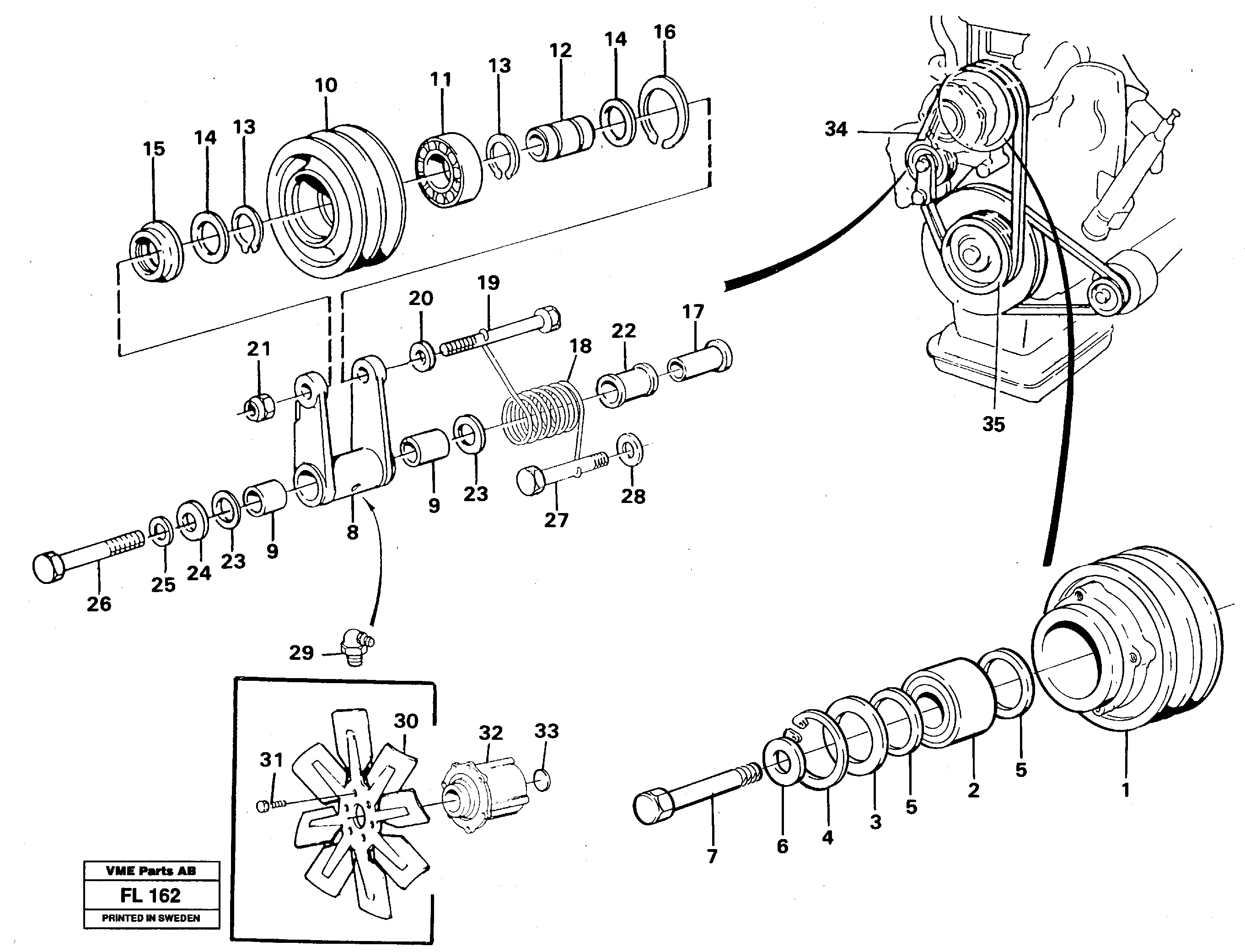 Belt transmission — volvo parts diagram