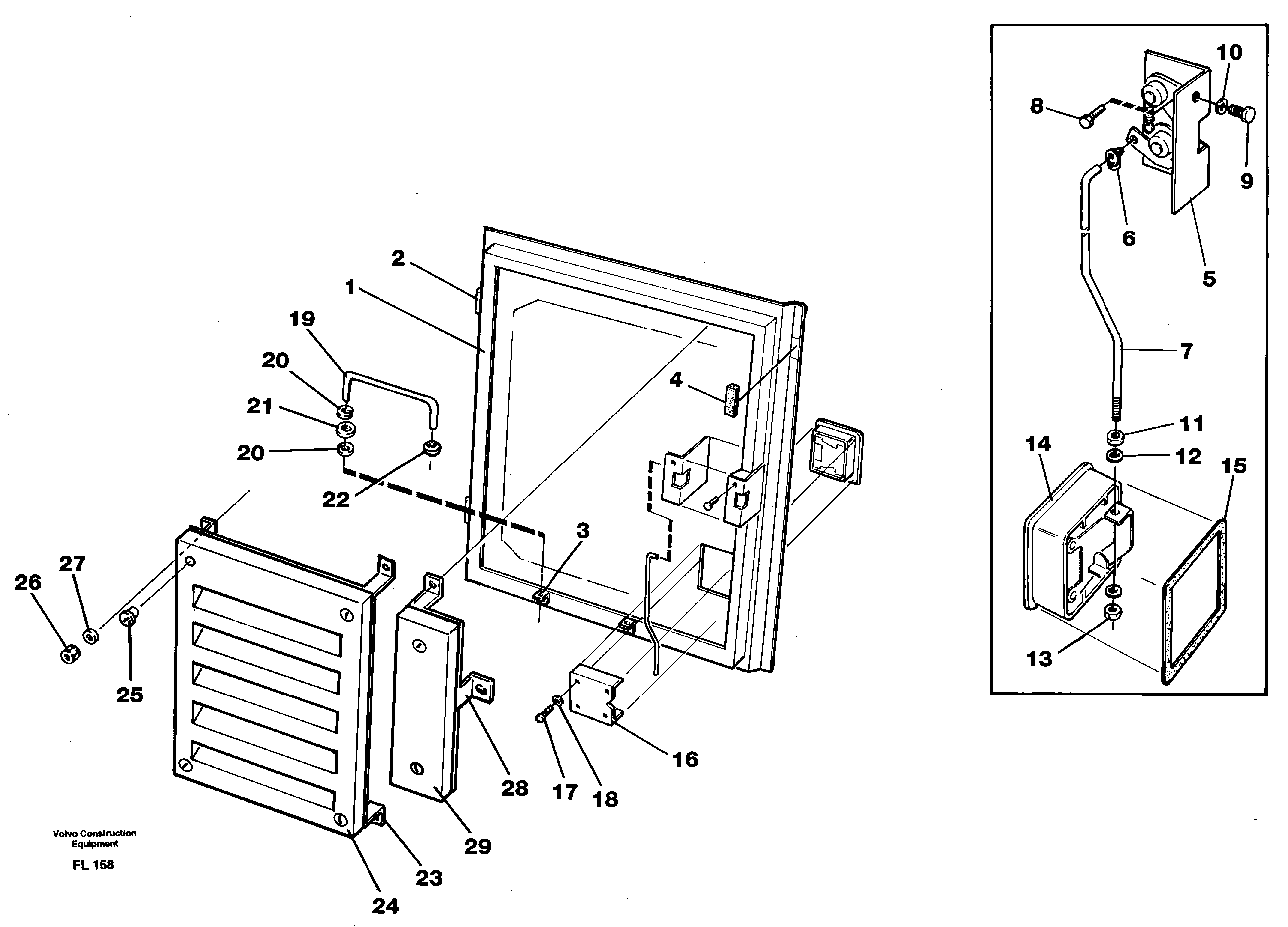 Door, tank pumps — volvo parts diagram