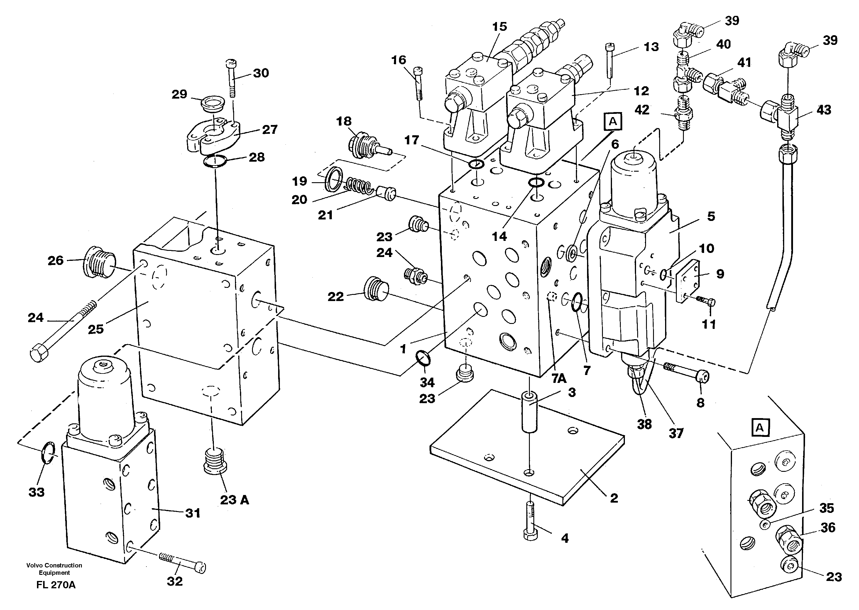 Slew valve assembly — volvo parts diagram