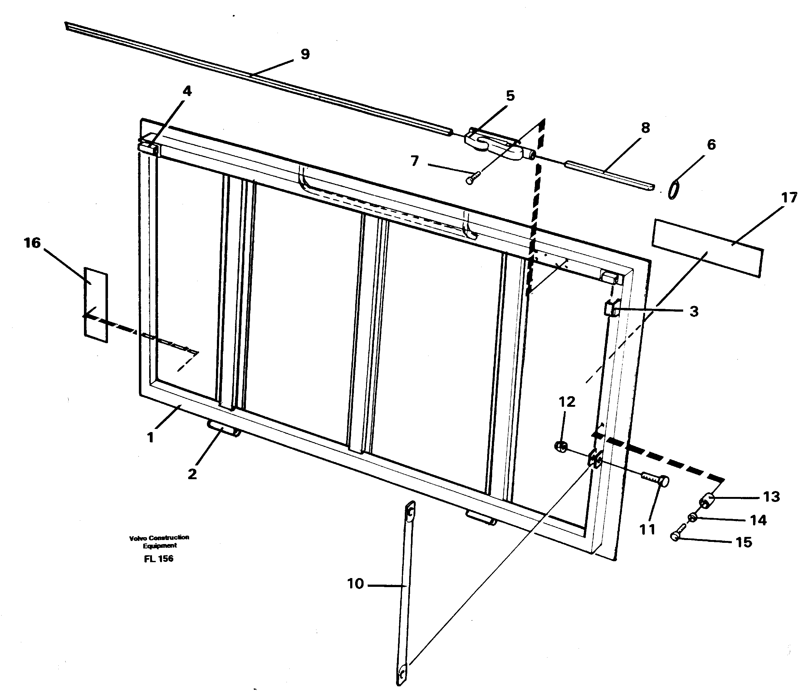Hatch, slewing gear box — volvo parts diagram