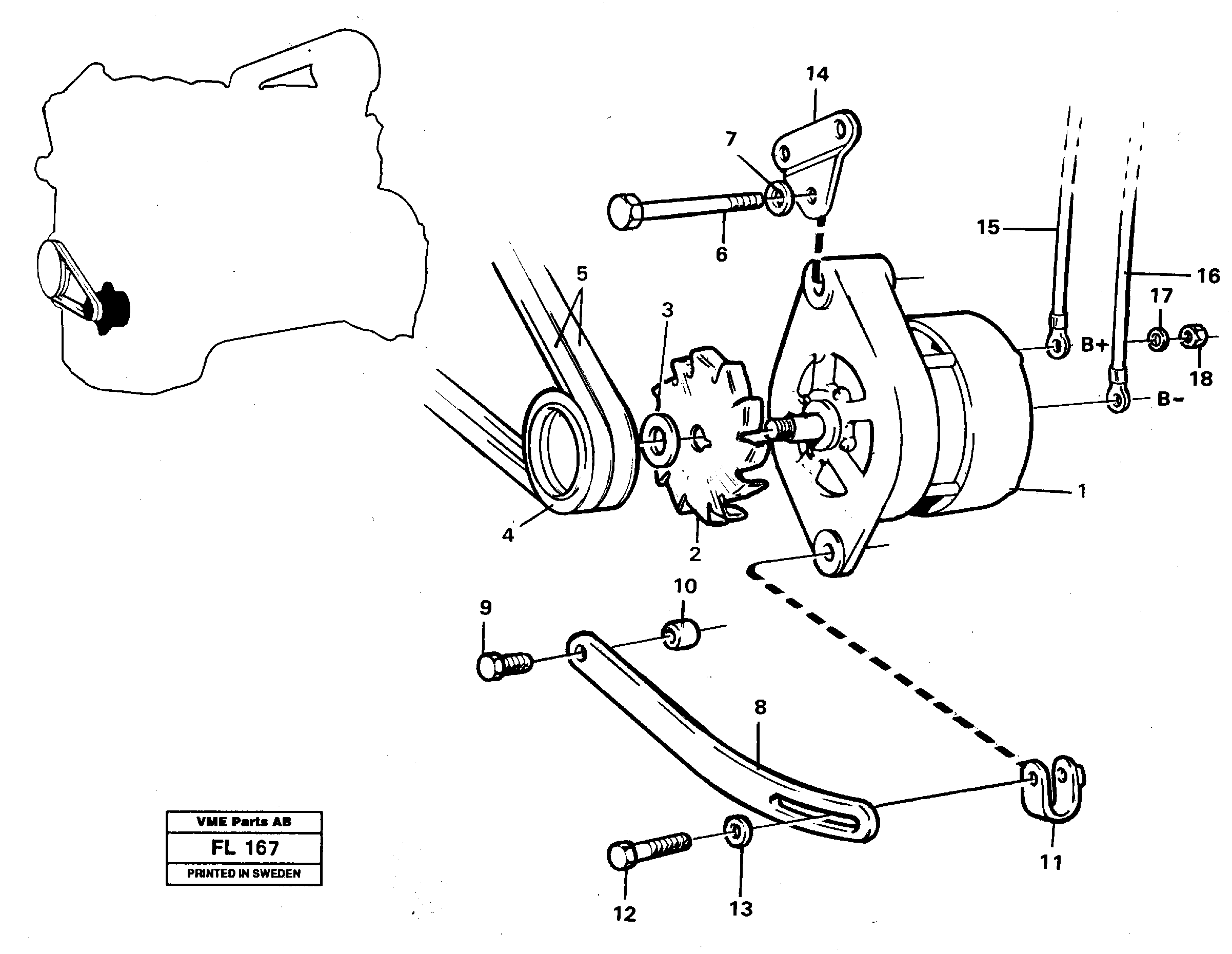 Alternator, assembly — volvo parts diagram