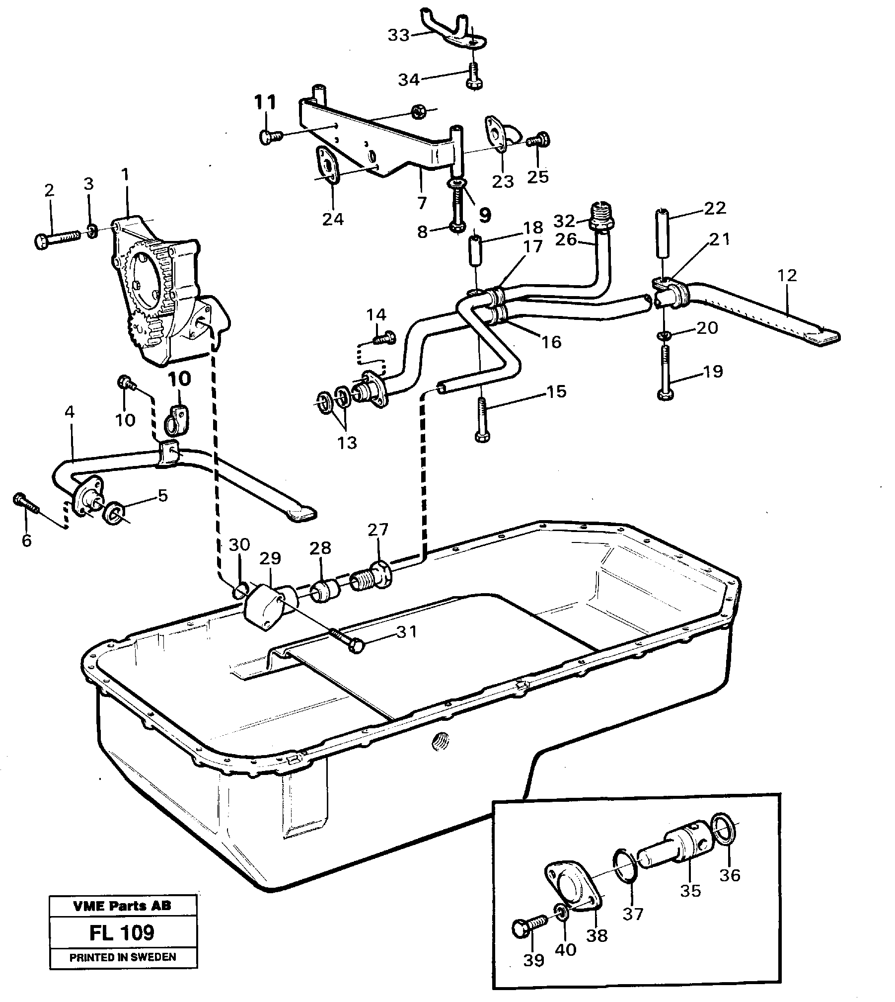 Lubricating oil system — volvo parts diagram