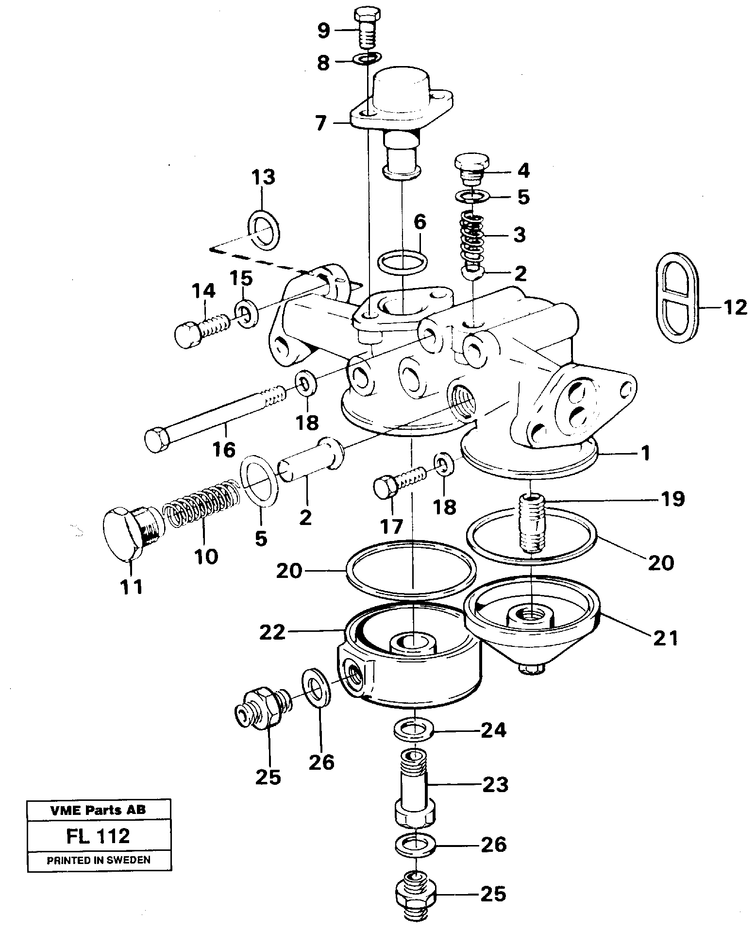Oil filter housing — volvo parts diagram