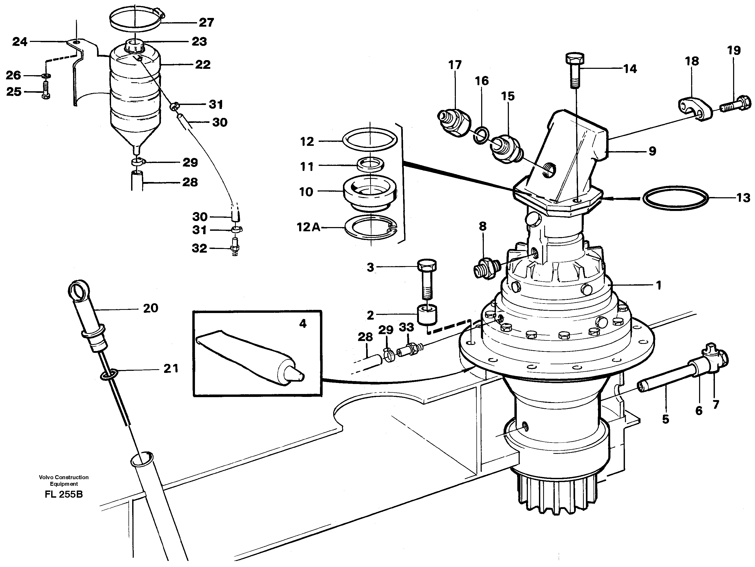 Superstructure with slew transmission — volvo parts diagram