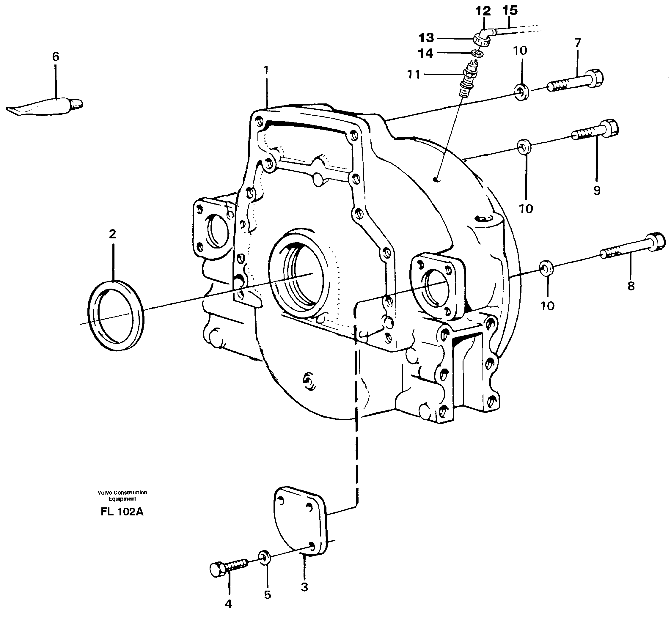 Flywheel housing — volvo parts diagram
